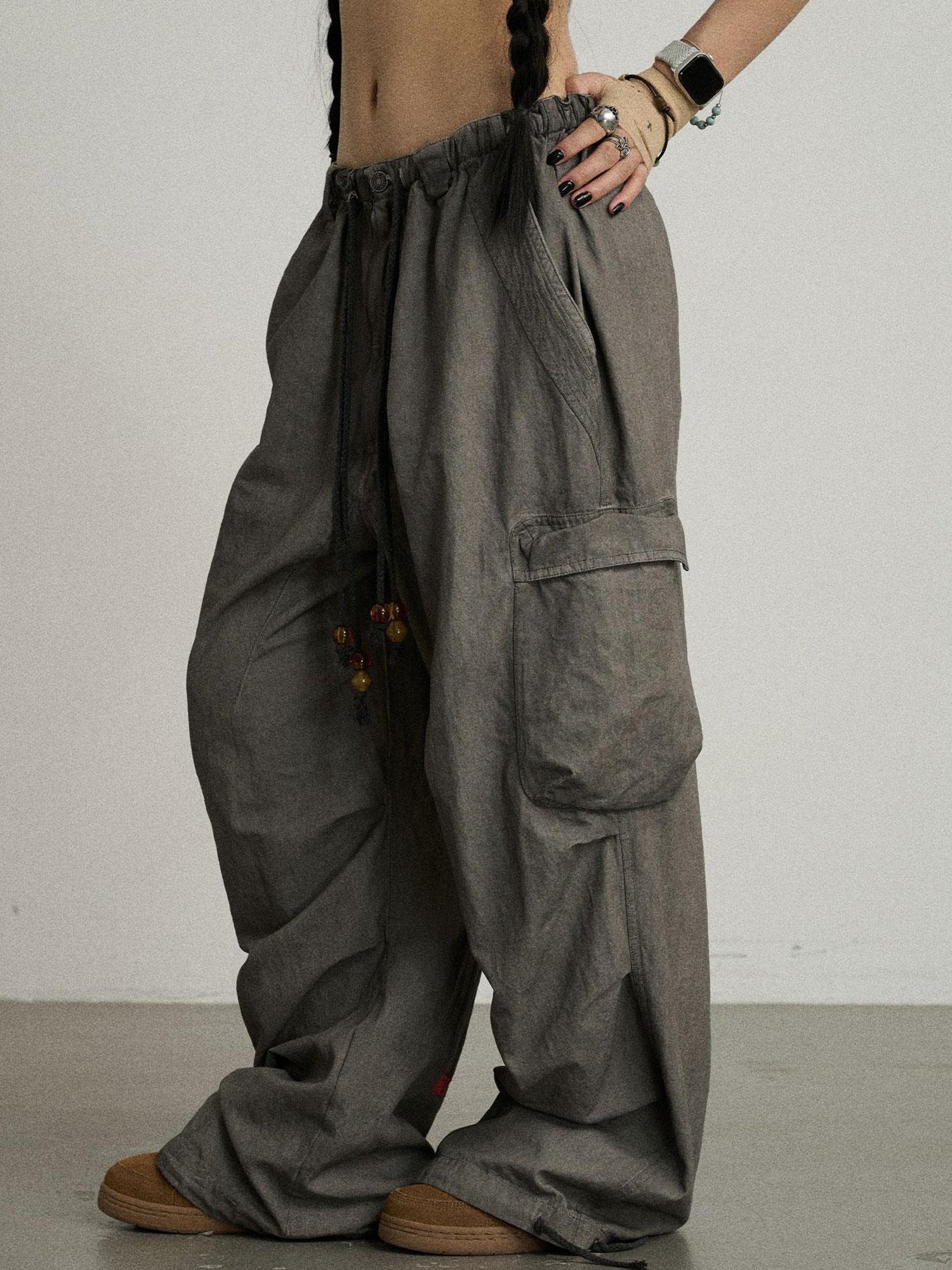Achihara Blurred Focus Wide Leg Trousers