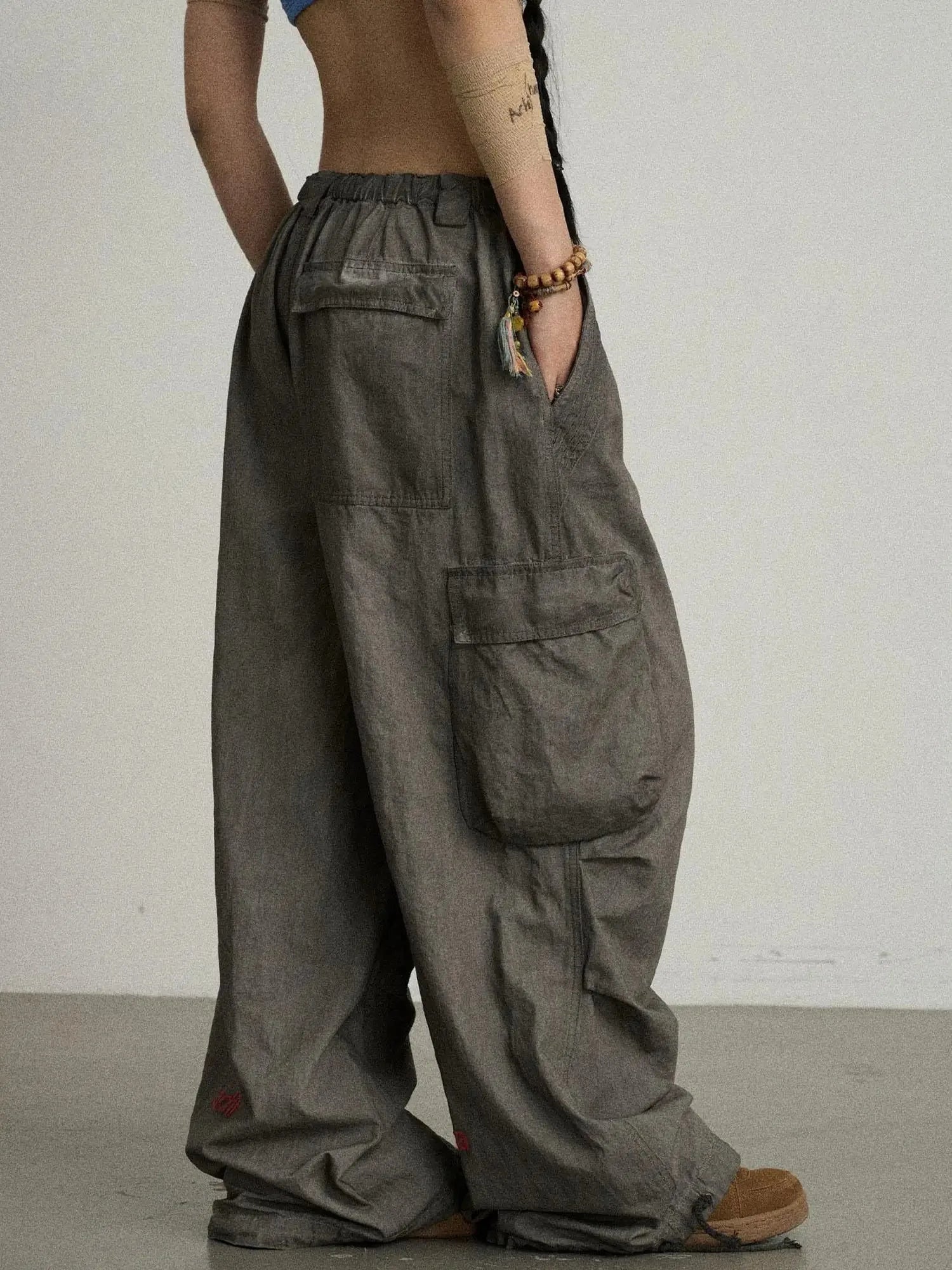 Blurred Focus Wide Leg Trousers