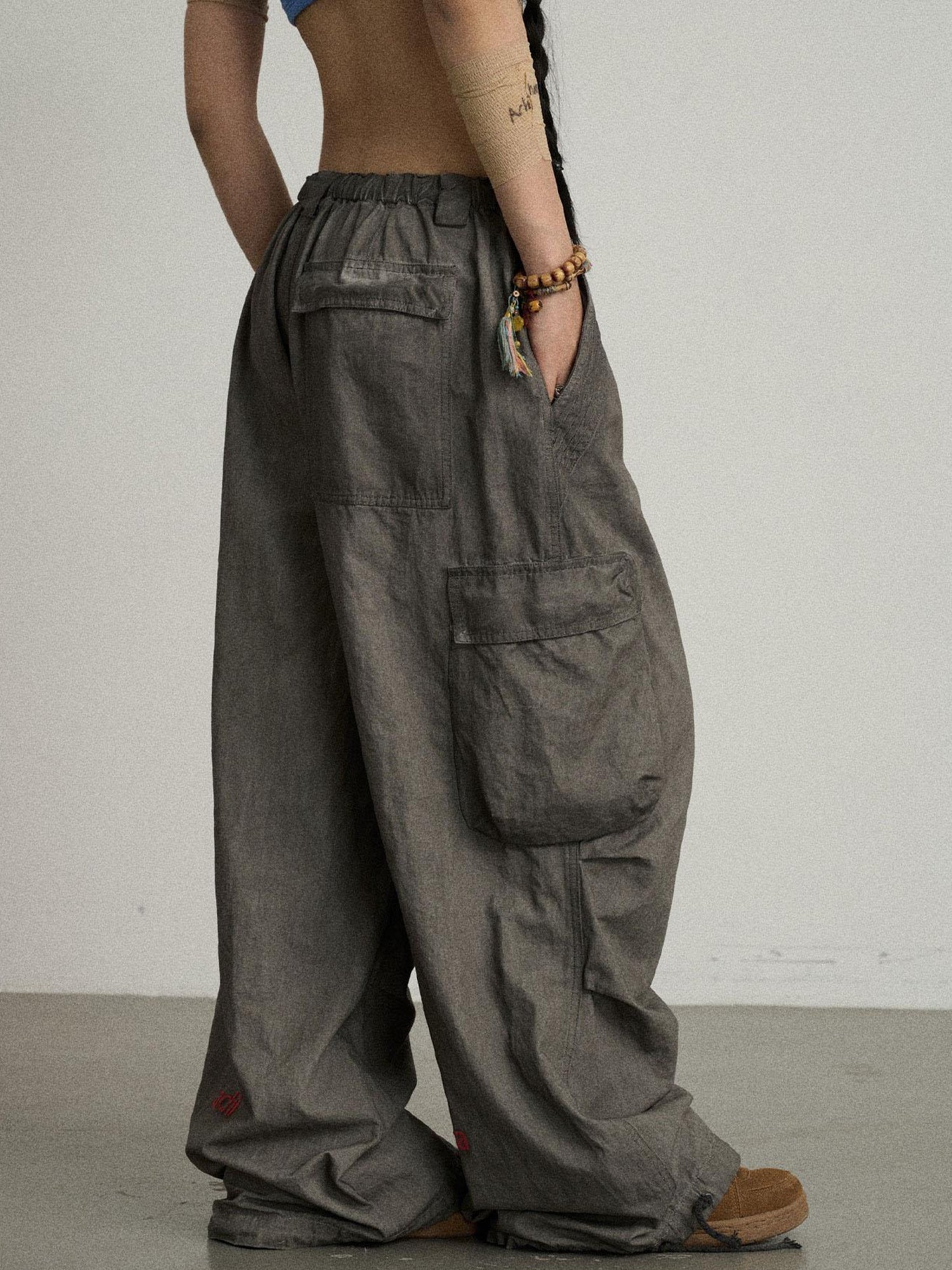 Achihara Blurred Focus Wide Leg Trousers