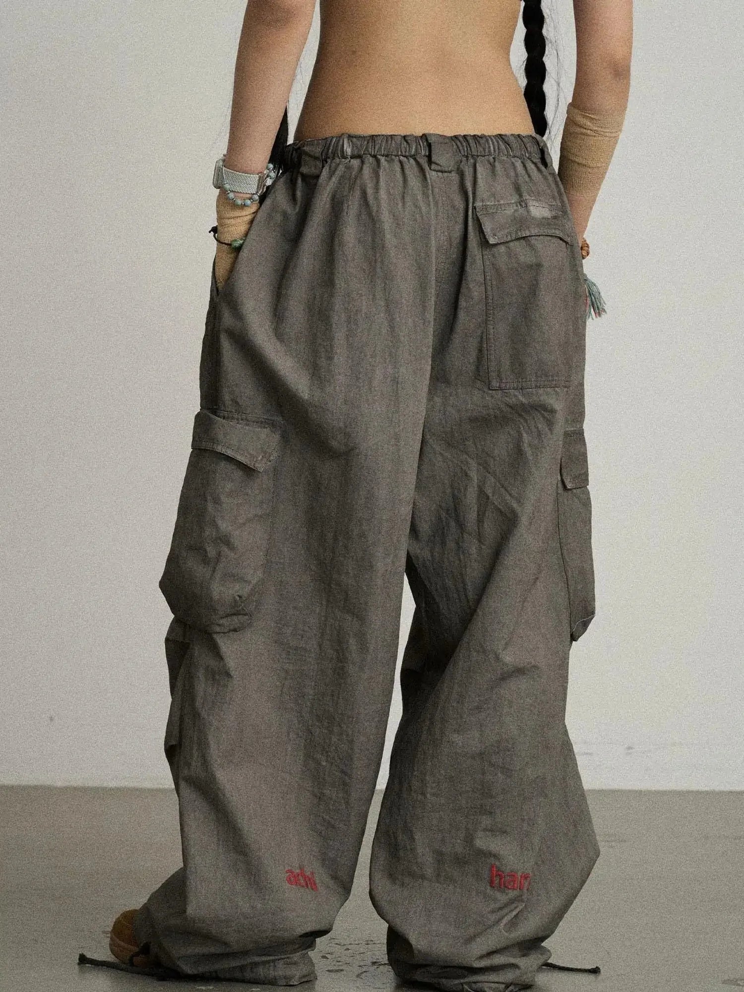 Blurred Focus Wide Leg Trousers