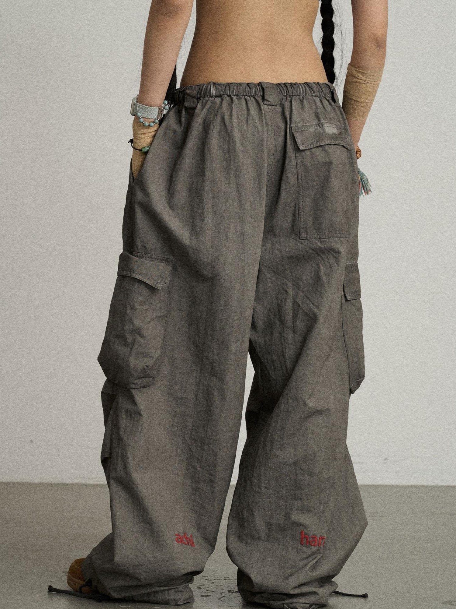 Achihara Blurred Focus Wide Leg Trousers