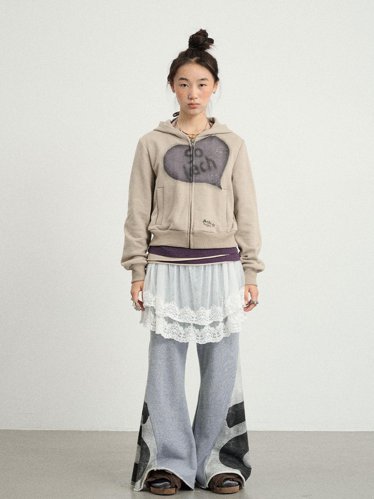 Achihara Boxing Girl Flared Sweatpants