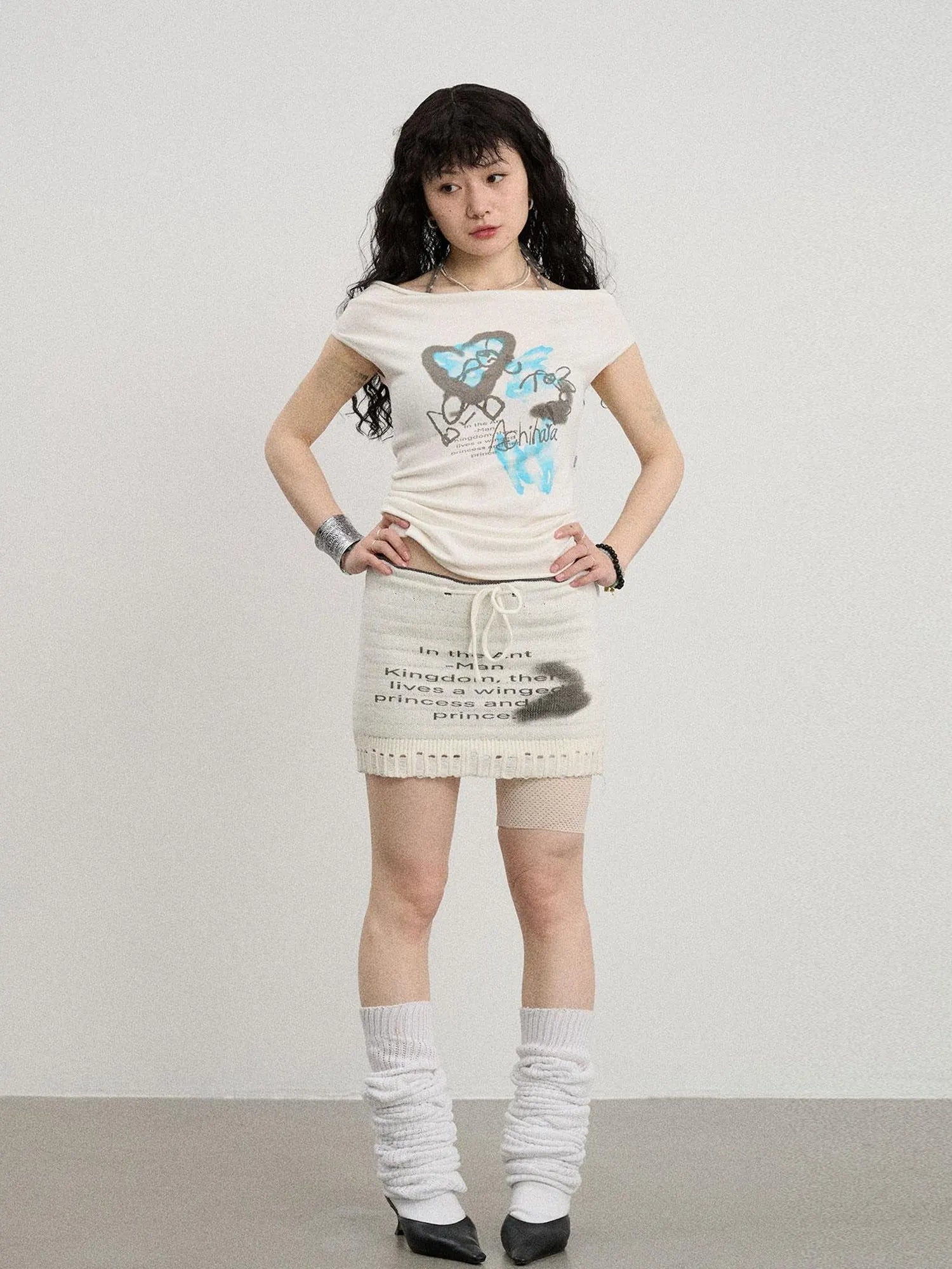 Breathable Knit A-Line Skirt