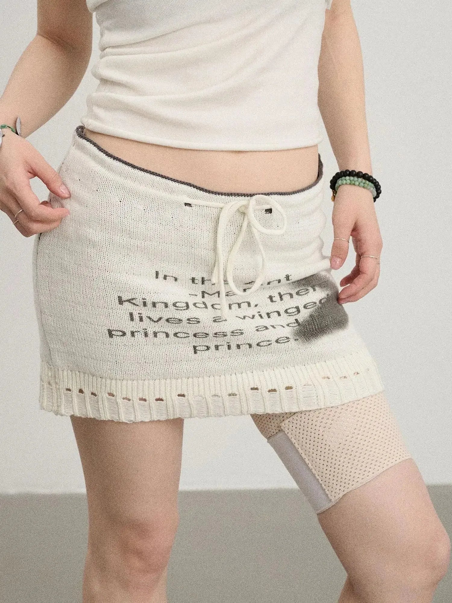 Breathable Knit A-Line Skirt