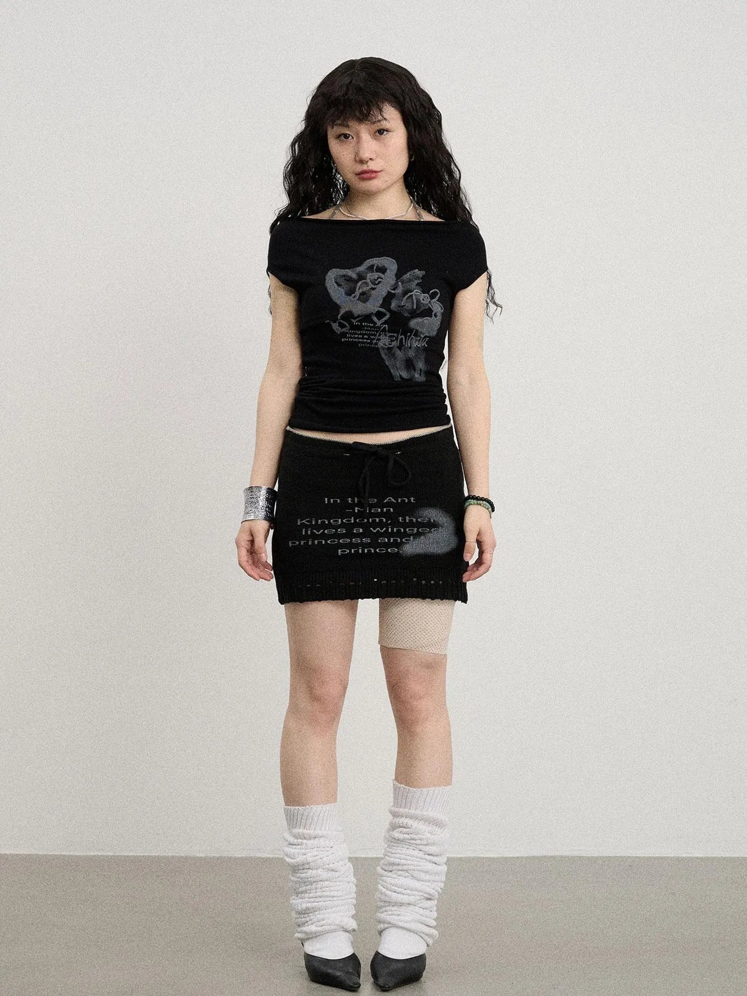 Breathable Knit A-Line Skirt