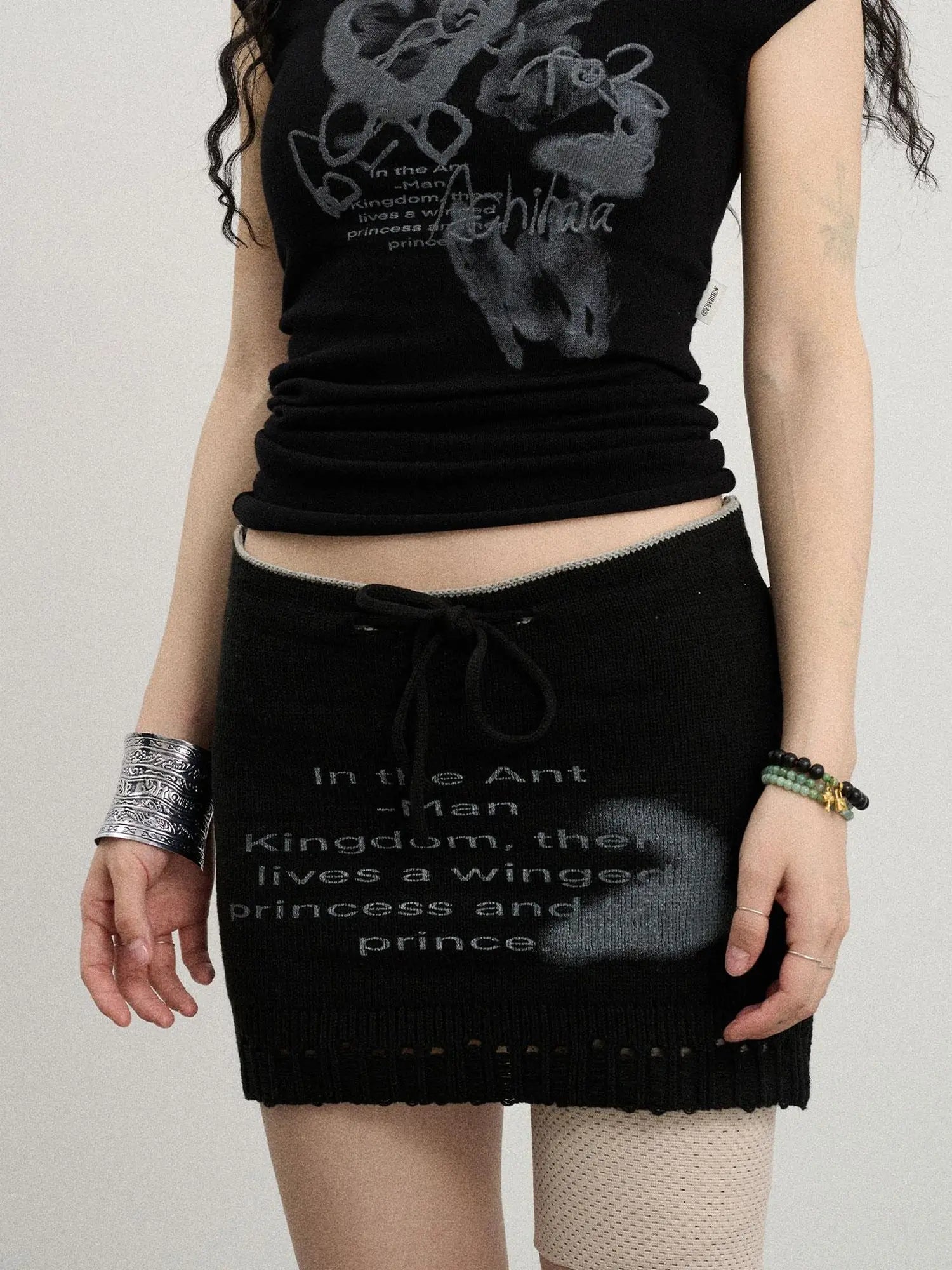 Breathable Knit A-Line Skirt