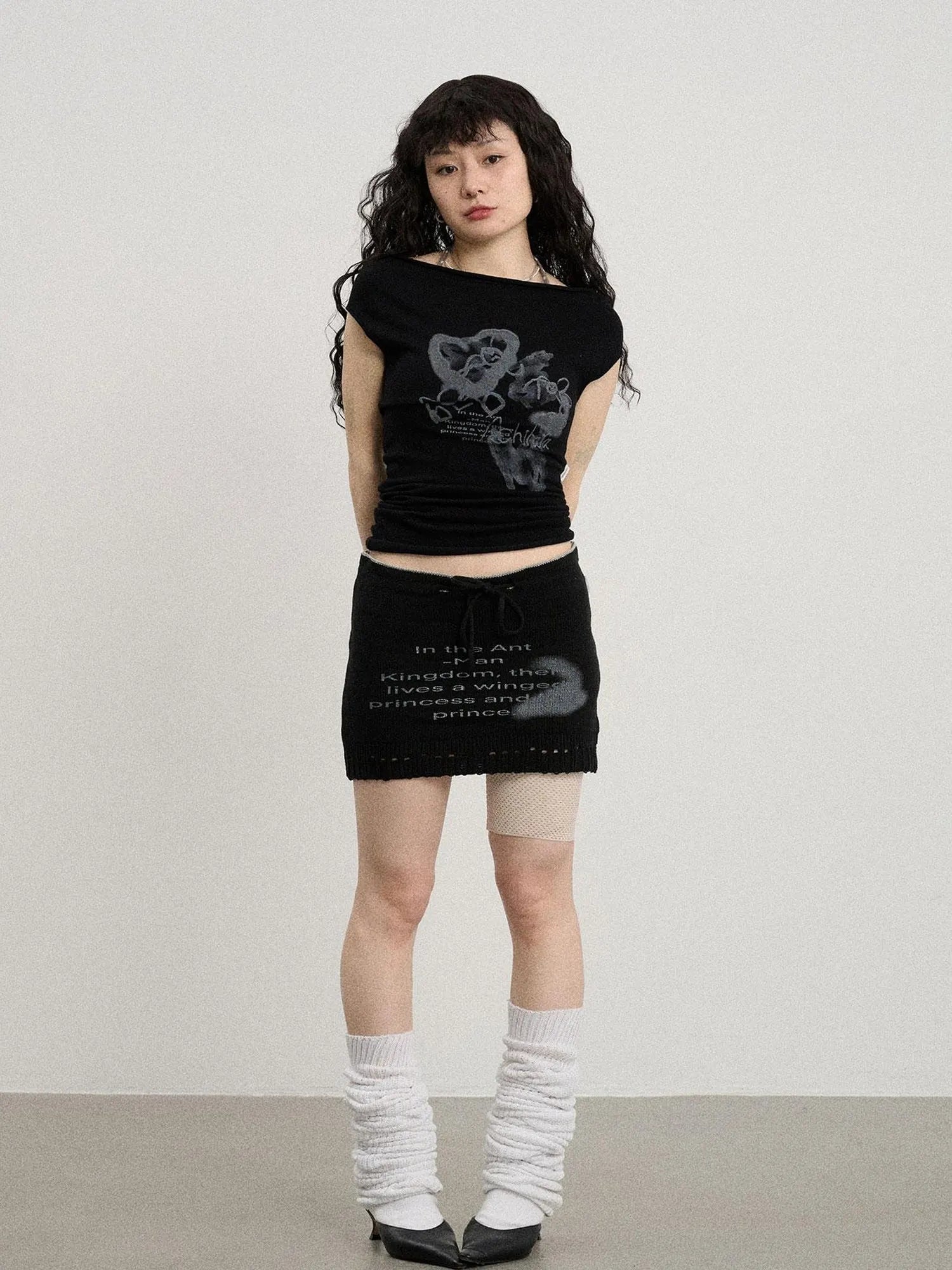 Breathable Knit A-Line Skirt