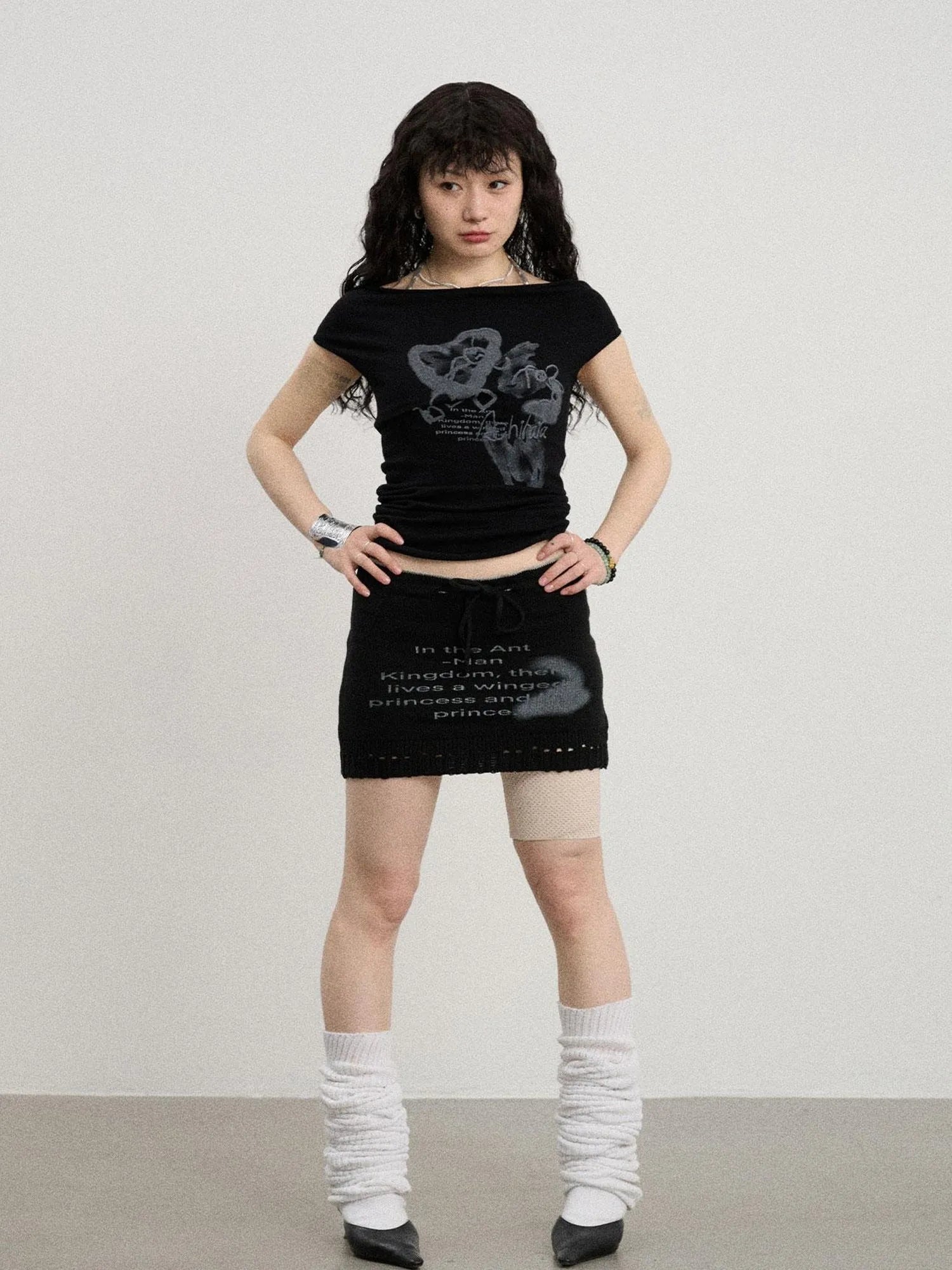 Breathable Knit A-Line Skirt