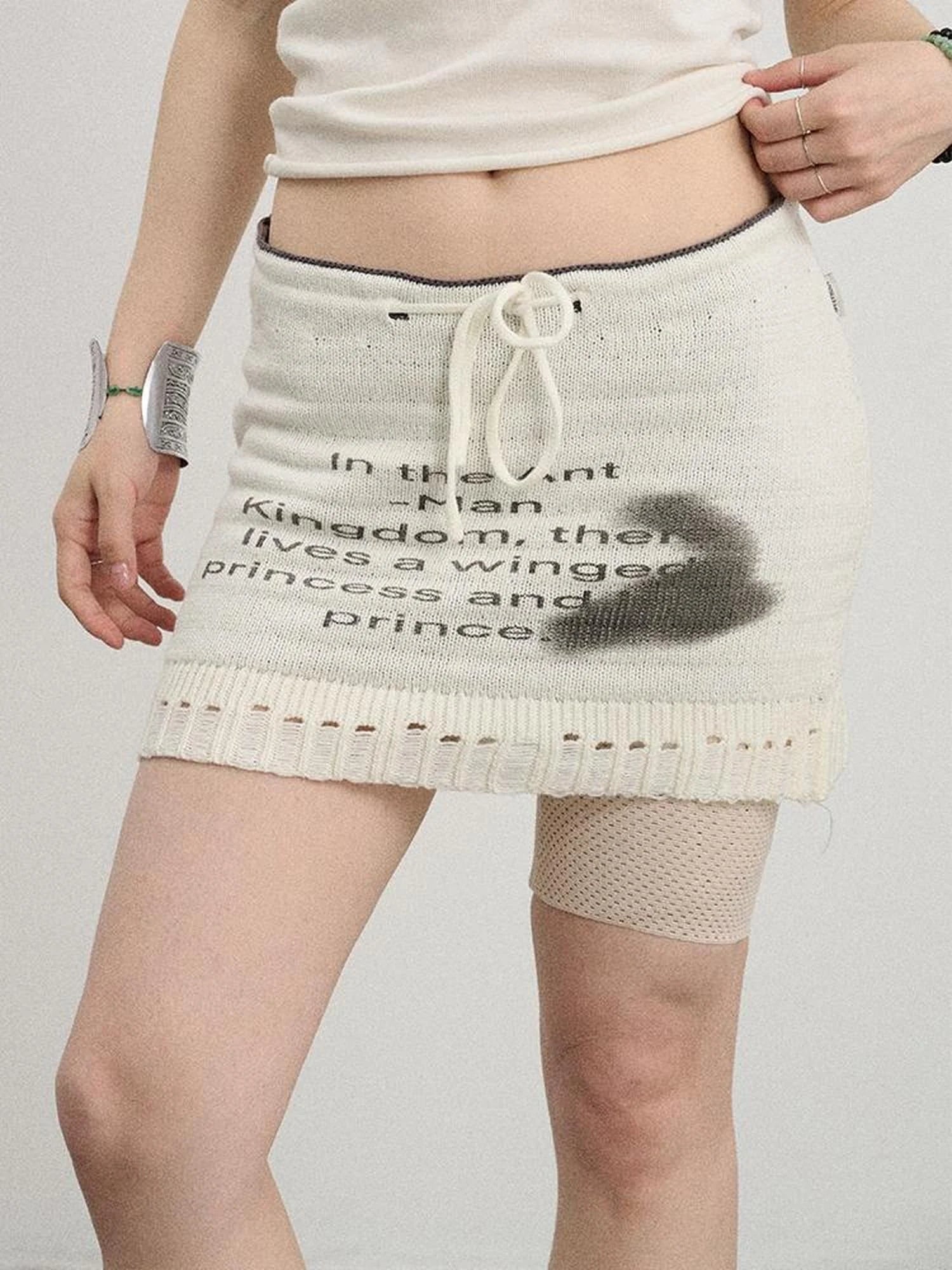 Breathable Knit A-Line Skirt