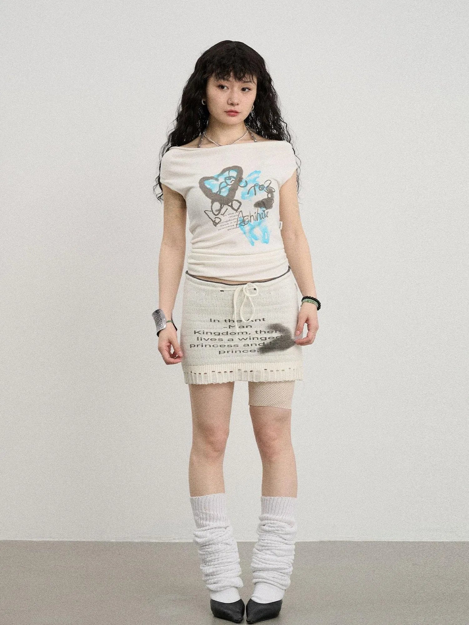 Breathable Knit A-Line Skirt