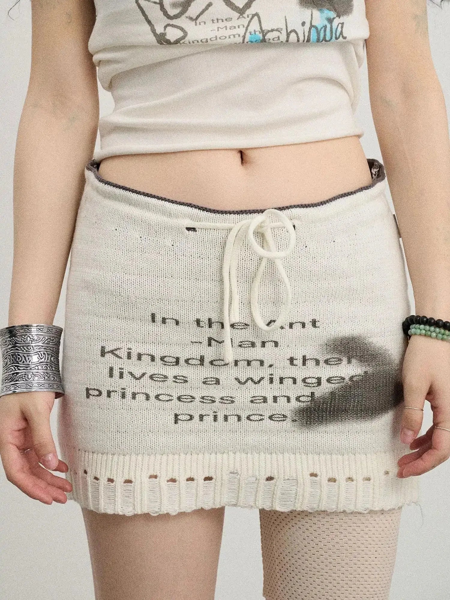 Breathable Knit A-Line Skirt