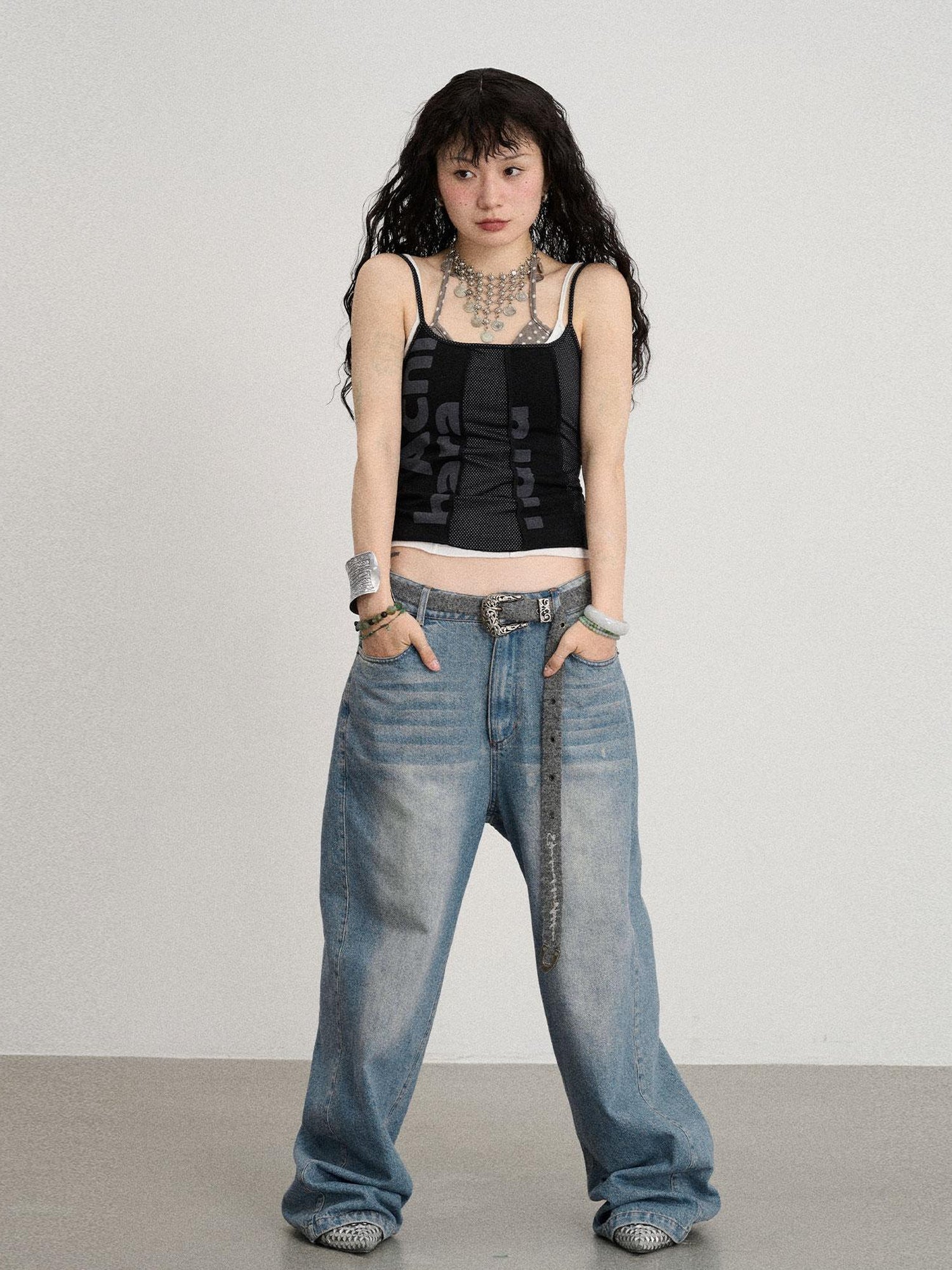 Achihara Breathable Split Knit Summer Tee