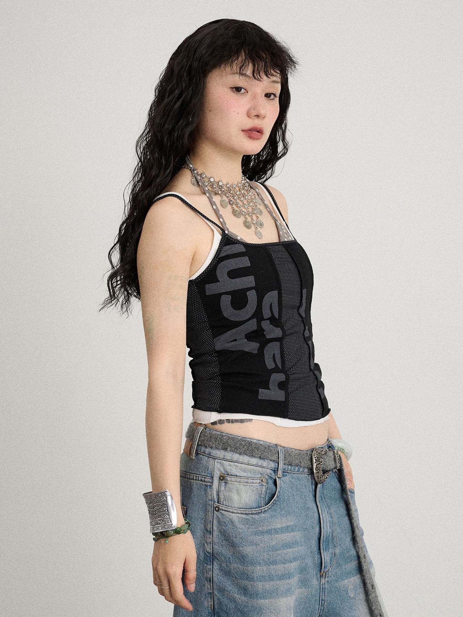 Achihara Breathable Split Knit Summer Tee