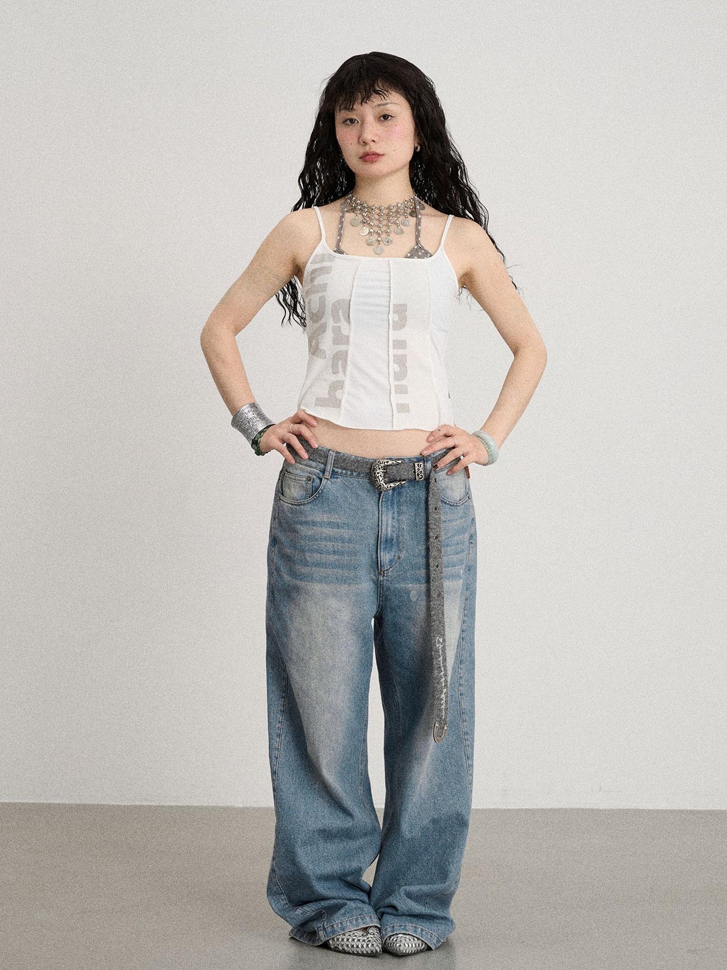 Achihara Breathable Split Knit Summer Tee