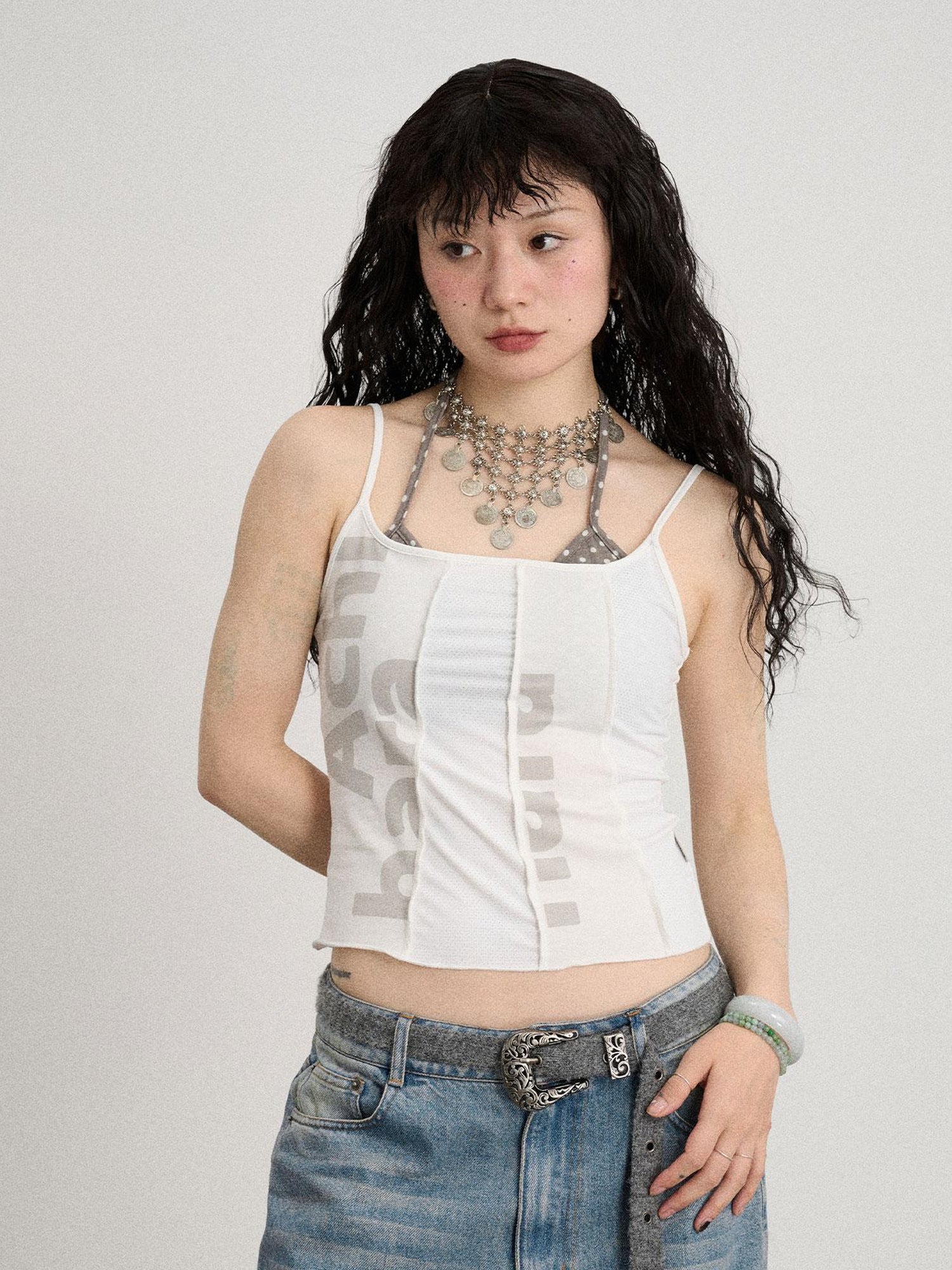 Achihara Breathable Split Knit Summer Tee