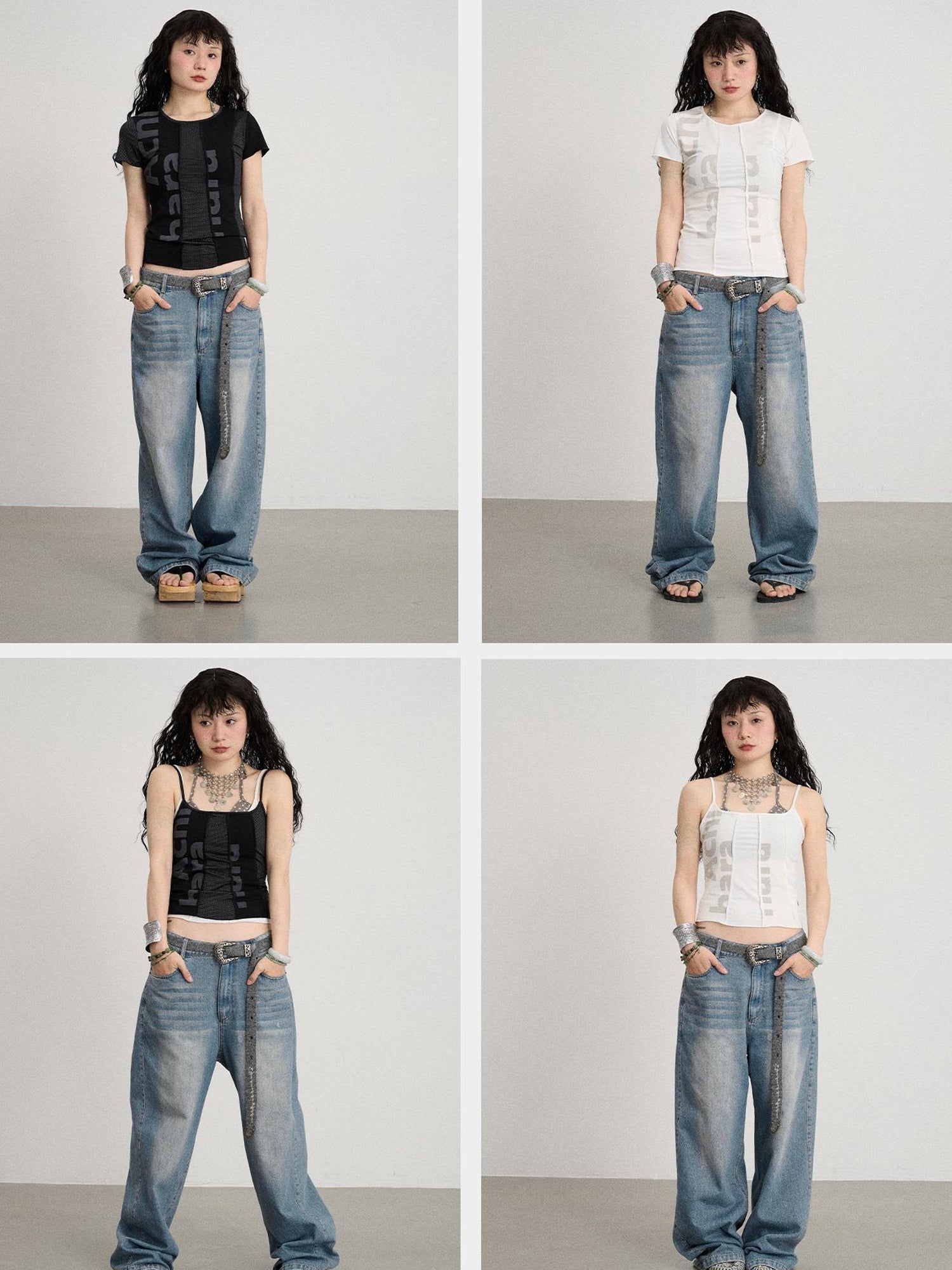 Achihara Breathable Split Knit Summer Tee