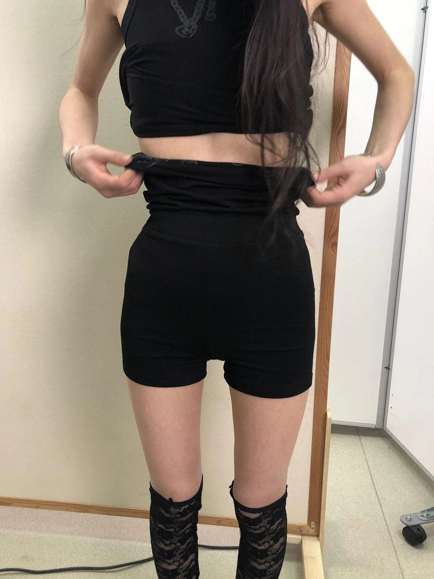 Breton Chain Romance Stretch Shorts