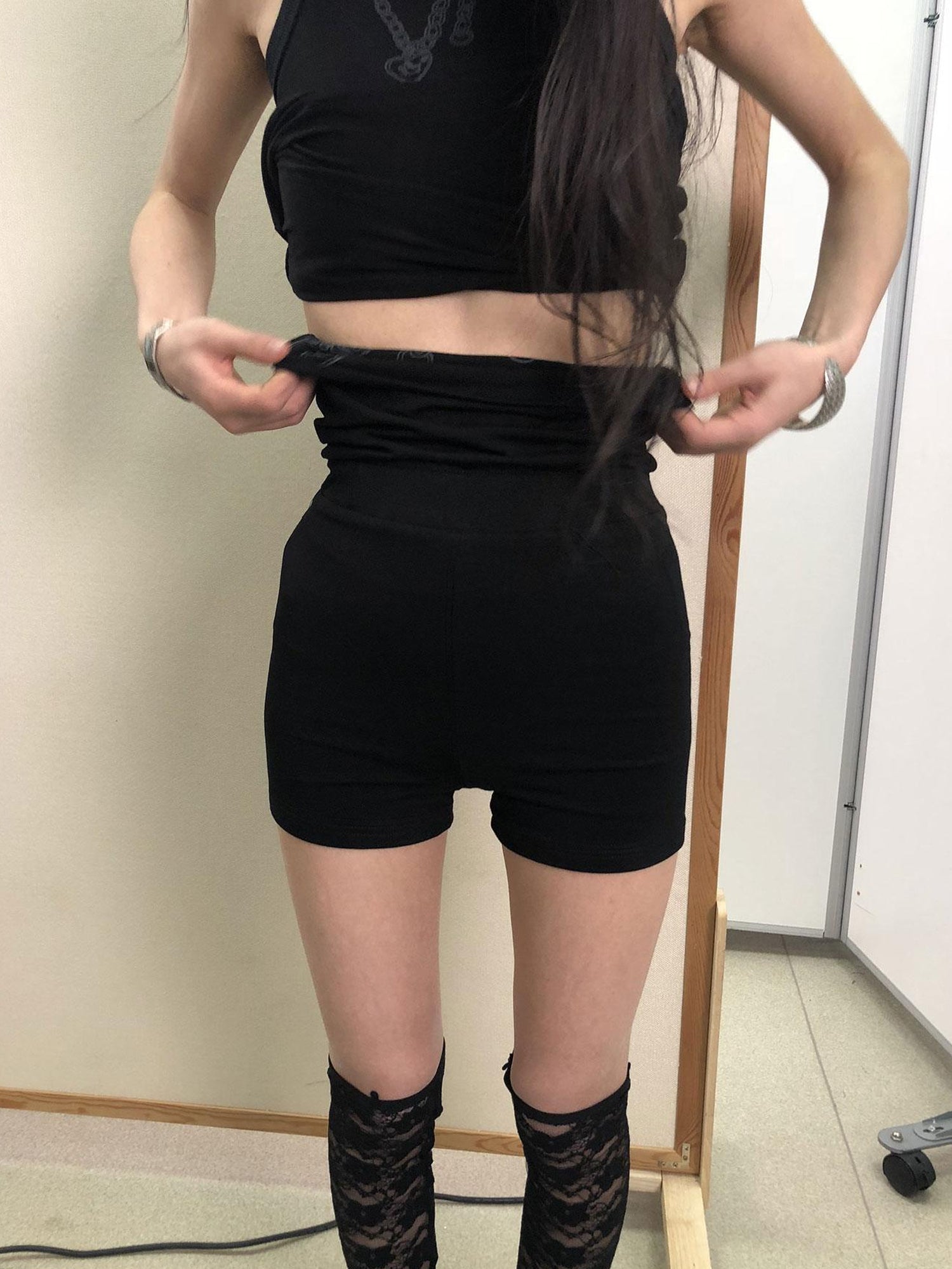 Achihara Breton Chain Romance Stretch Shorts