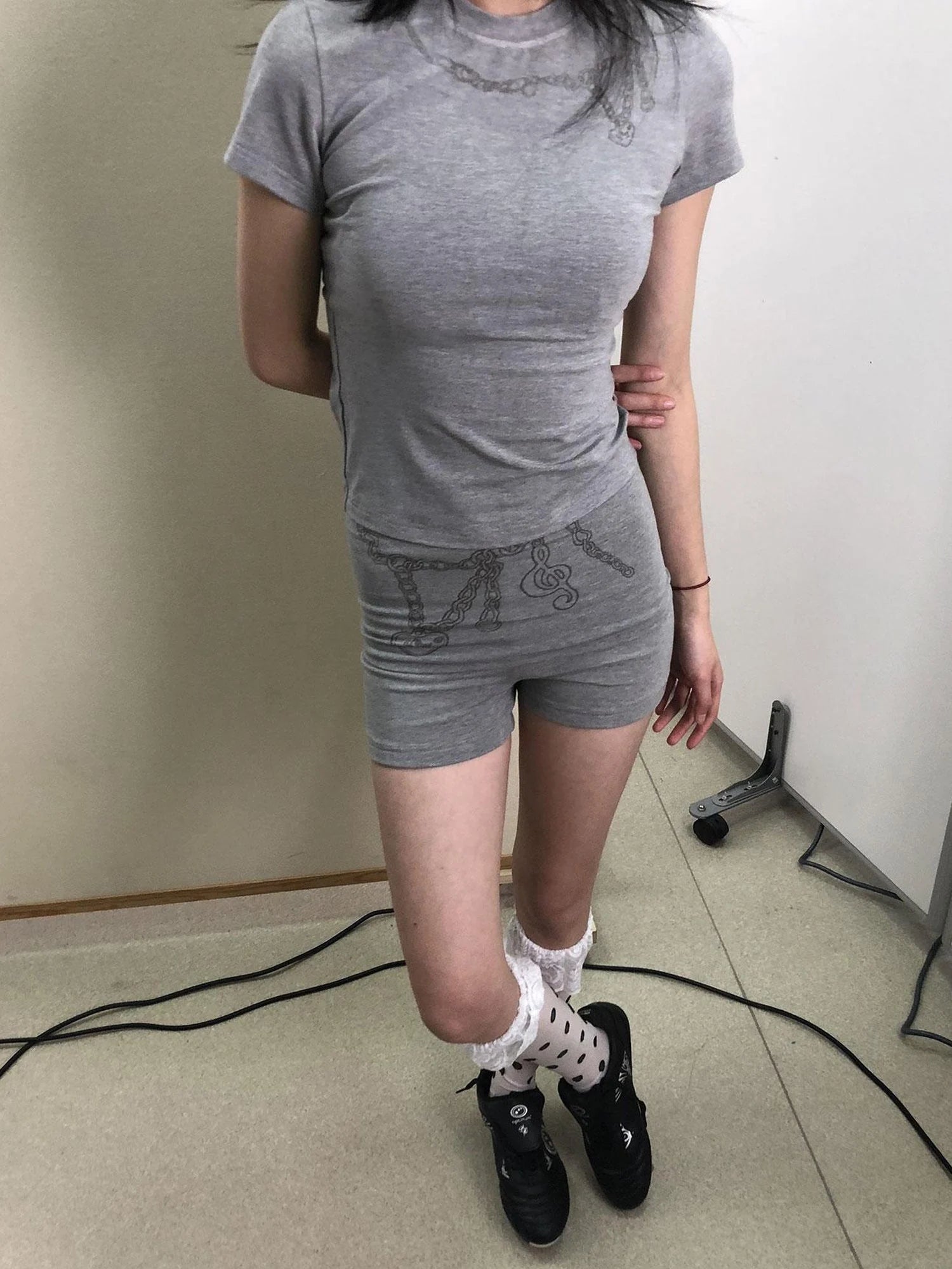 Breton Chain Romance Stretch Shorts