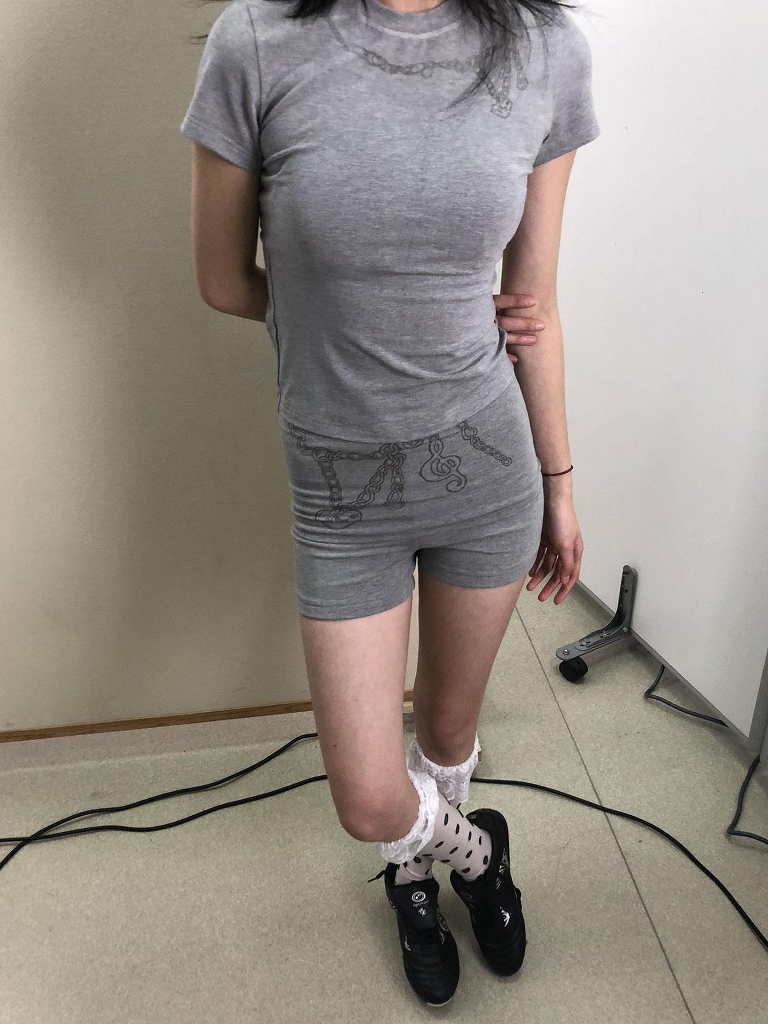 Achihara Breton Chain Romance Stretch Shorts