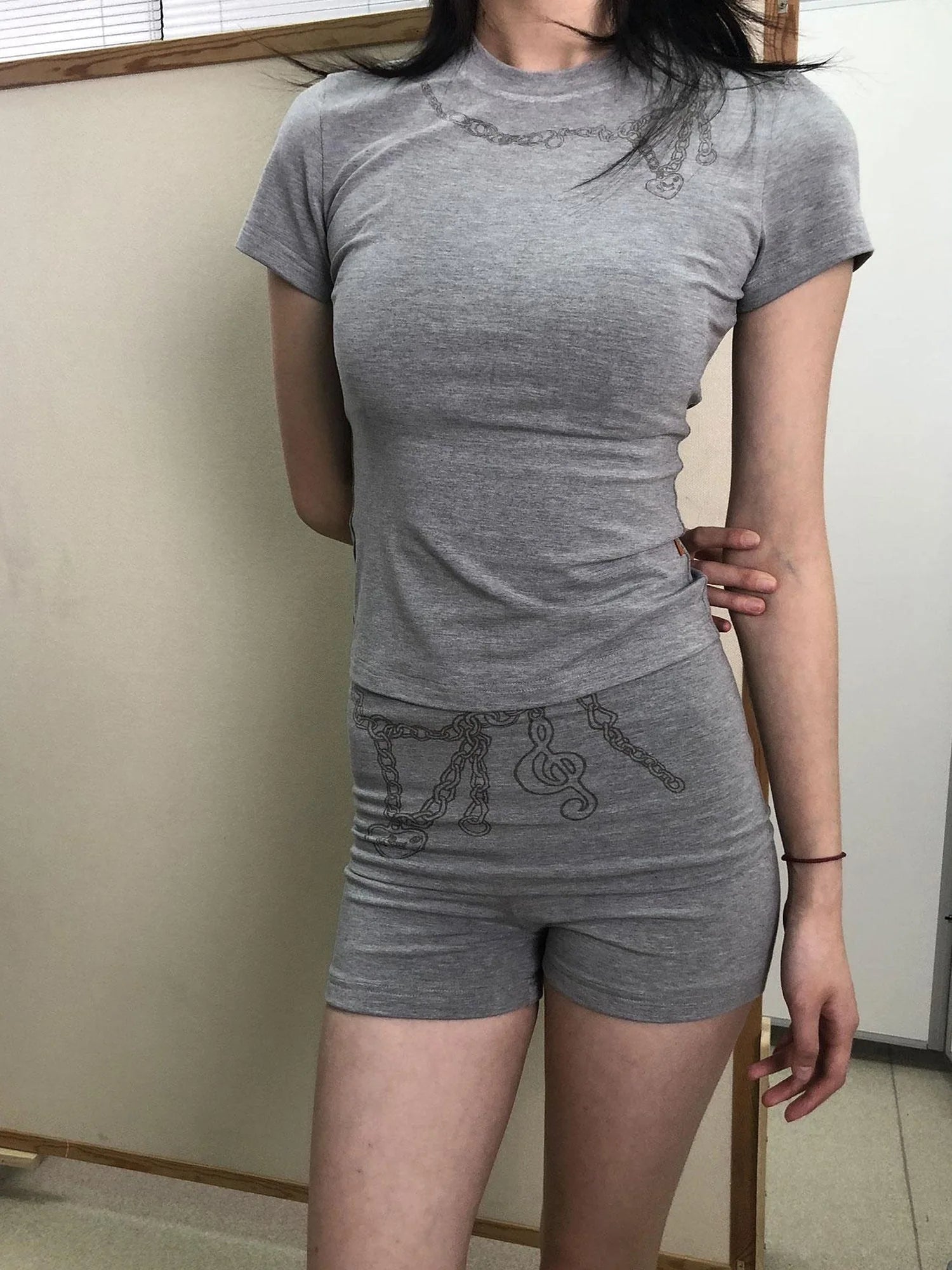 Breton Chain Romance Stretch Shorts