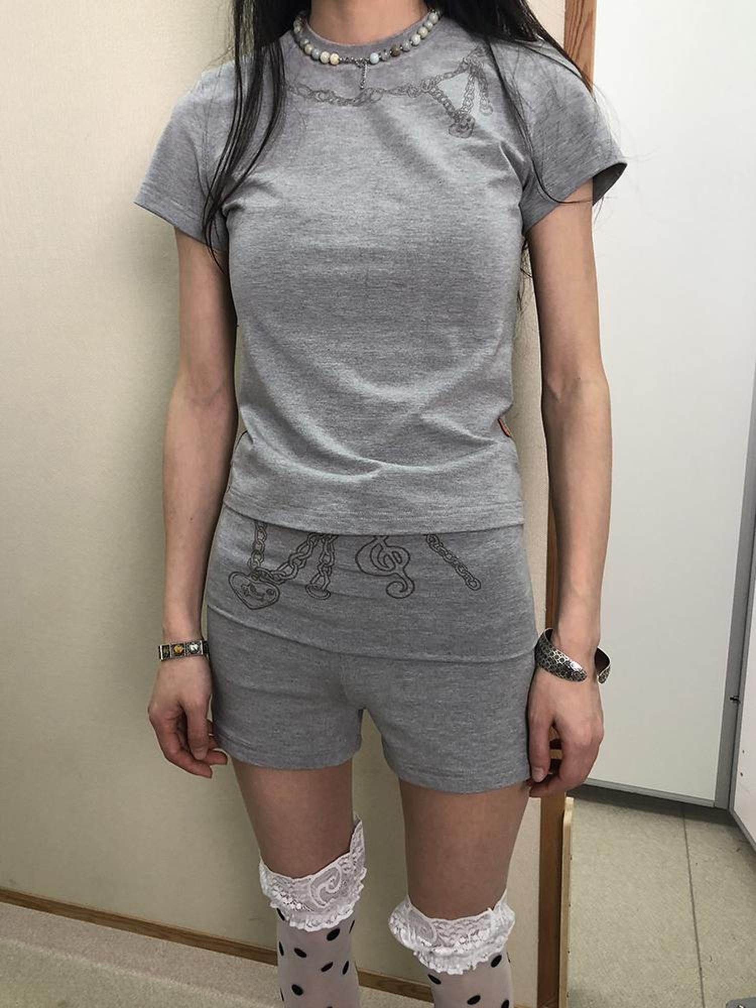 Achihara Breton Chain Romance Stretch Shorts
