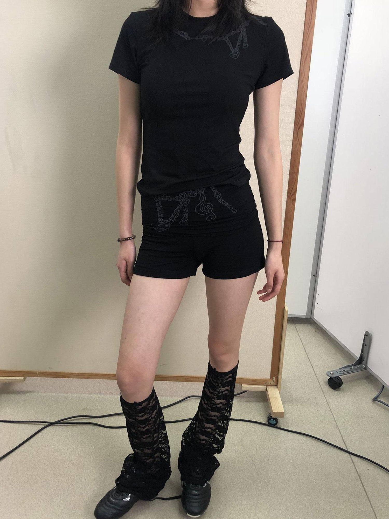 Achihara Breton Chain Romance Stretch Shorts