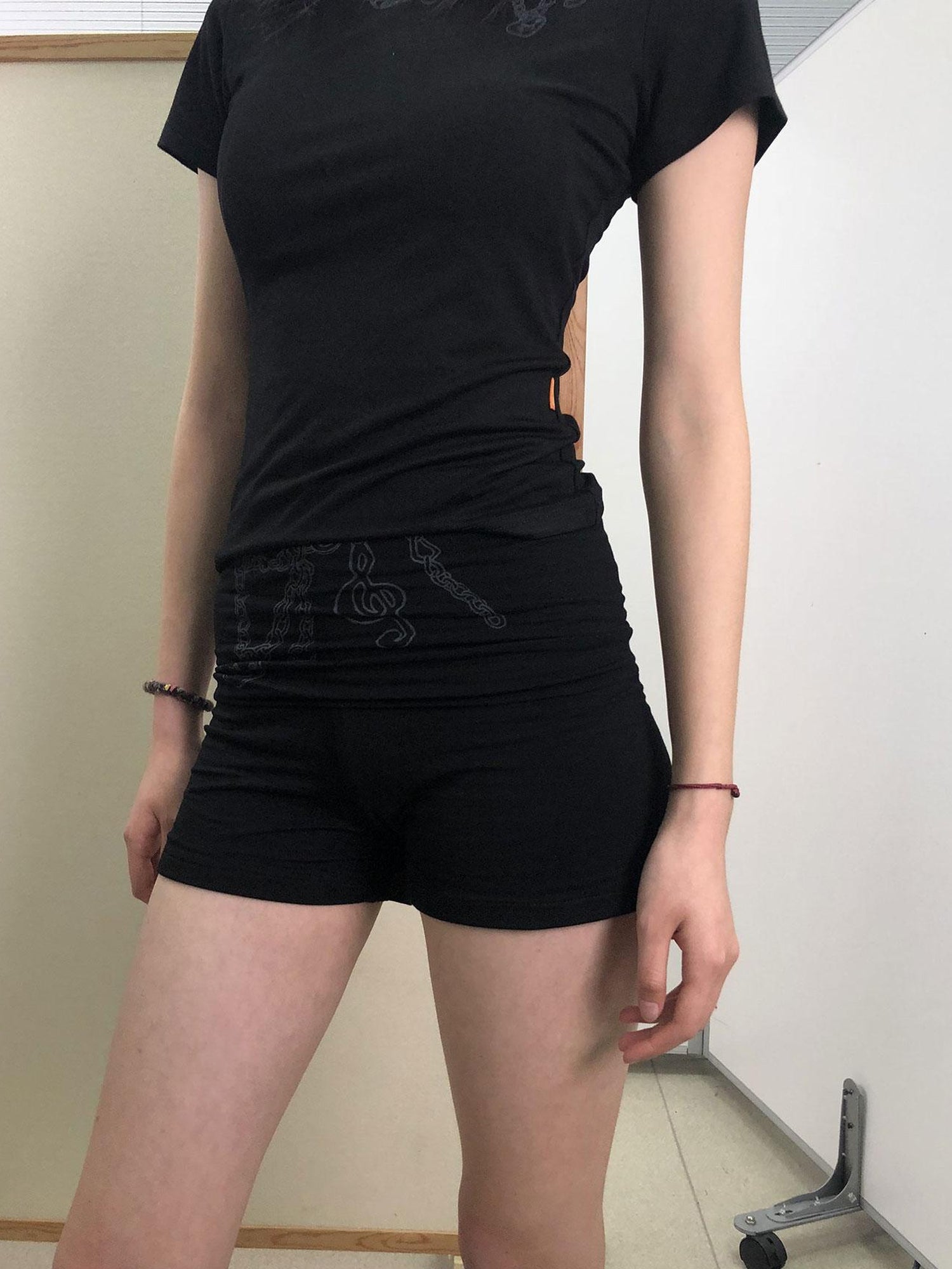 Achihara Breton Chain Romance Stretch Shorts