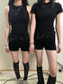 Breton Chain Romance Tee Feminine Symbolism Short Sleeve Top