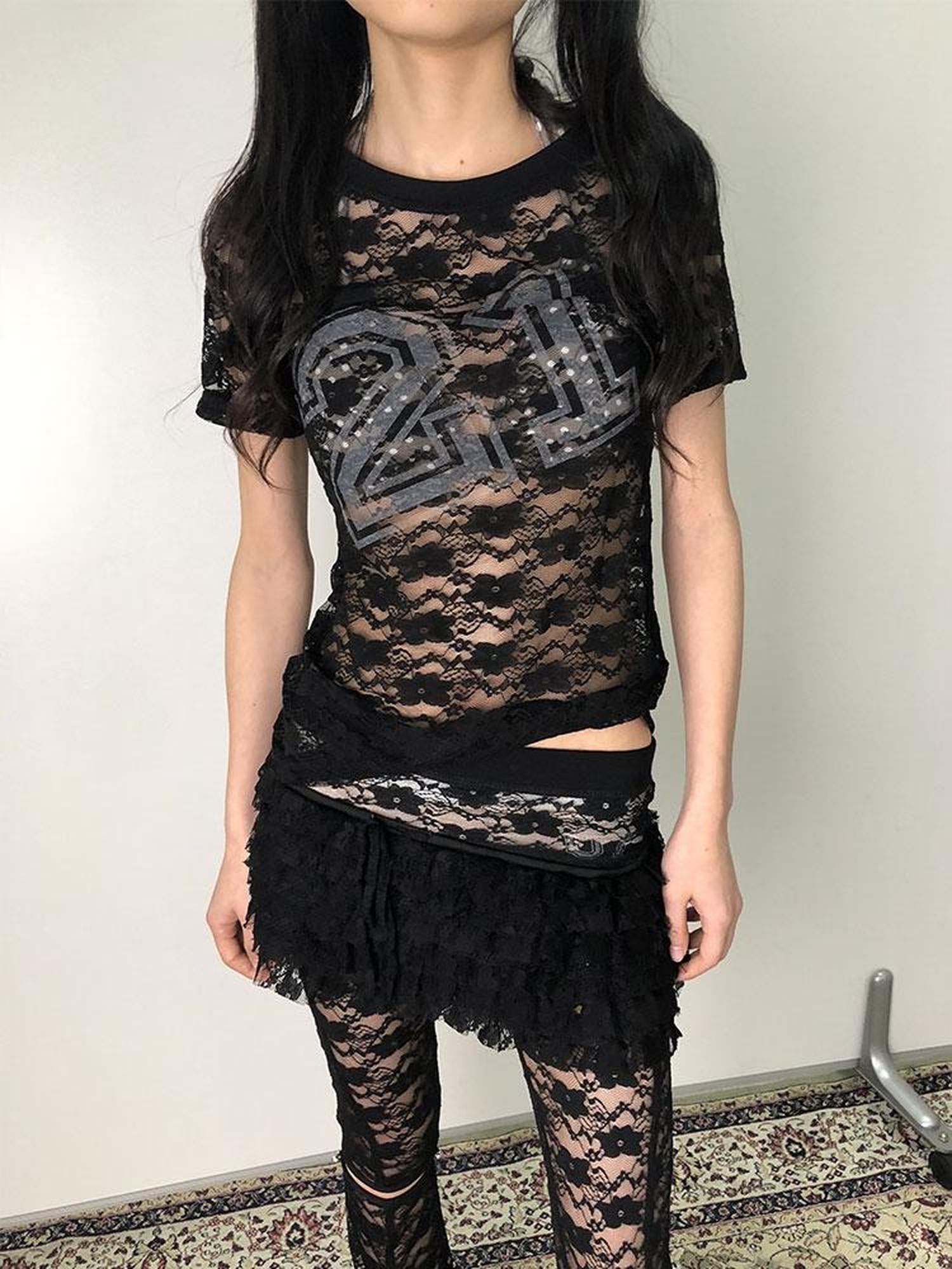 Achihara Breton Chun Lace Summer Tee