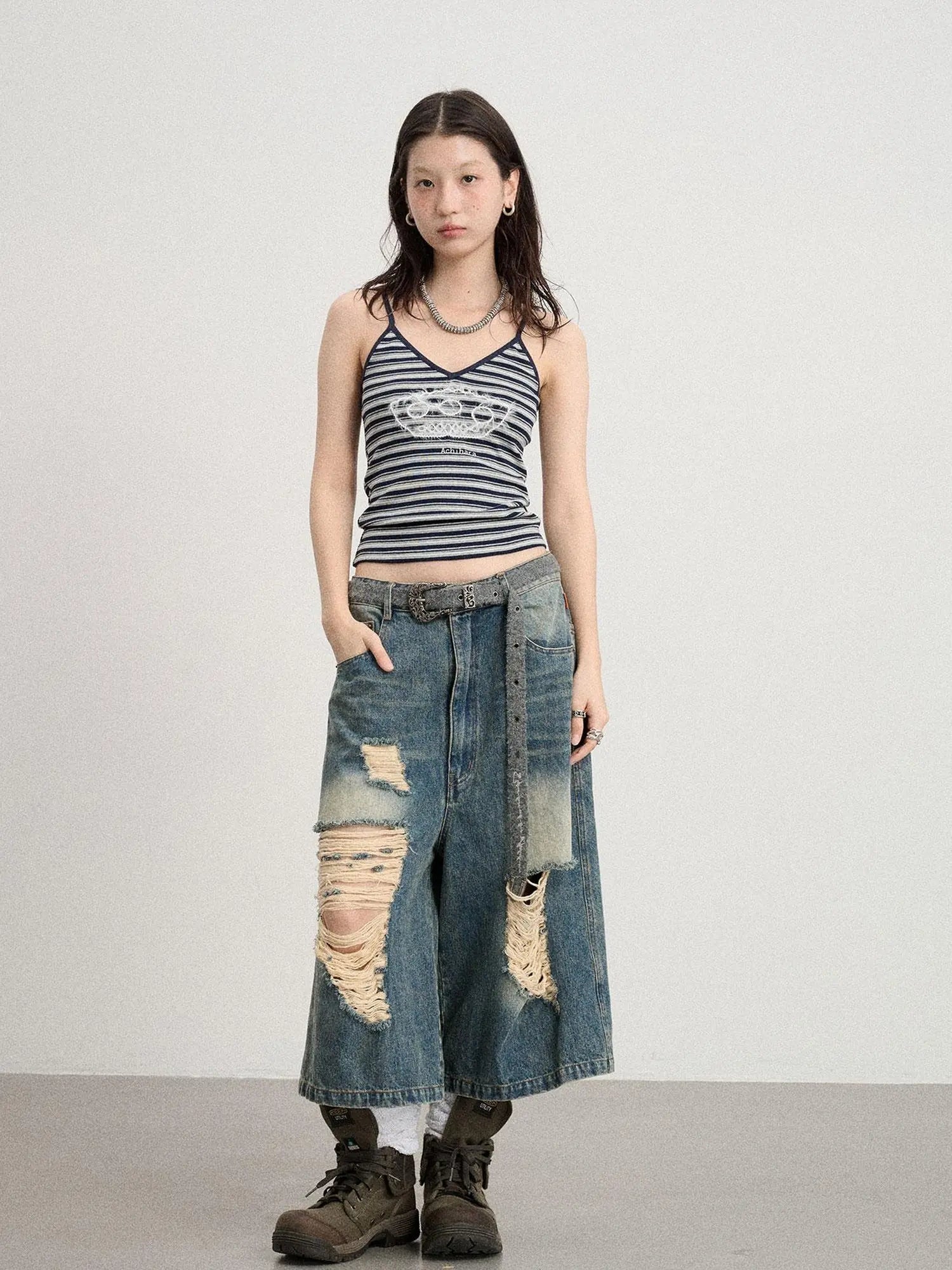 Breton Dixie Striped Rope Embroidered Bralette