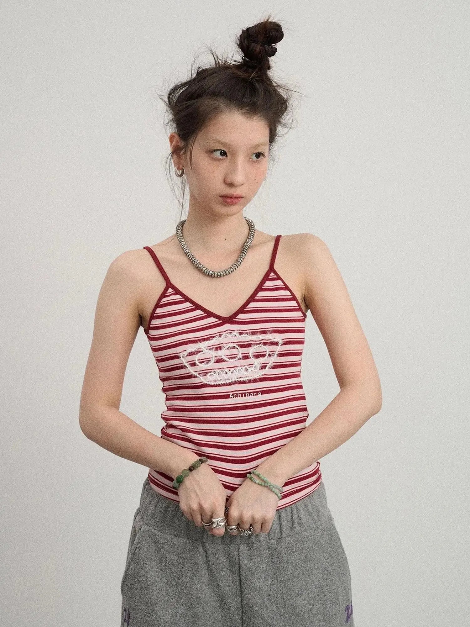 Breton Dixie Striped Rope Embroidered Bralette