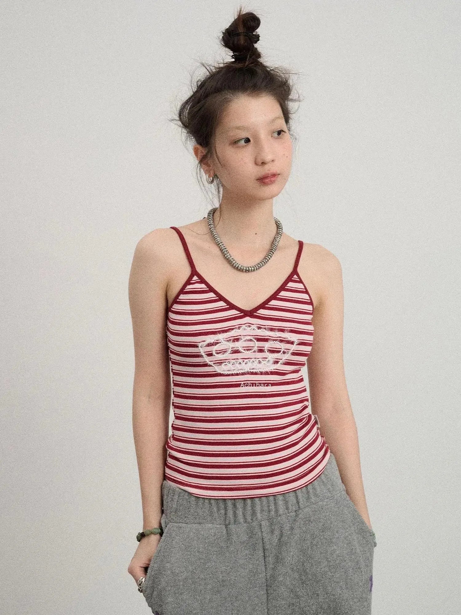 Breton Dixie Striped Rope Embroidered Bralette