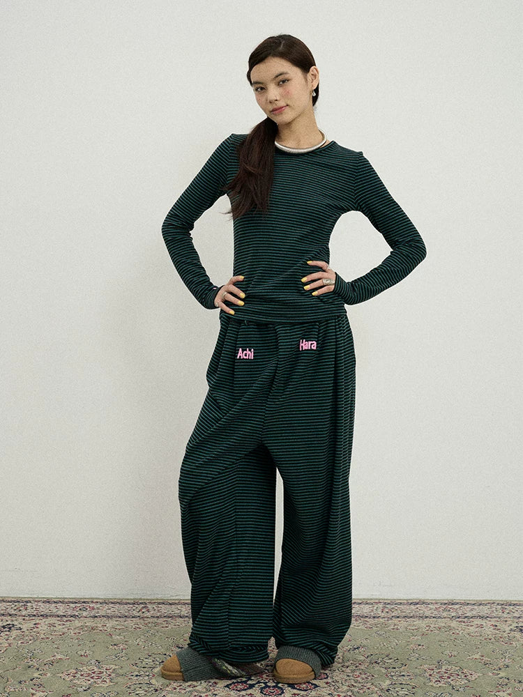 Achihara Breton Raspberry Slim Fit Long Sleeve Tee-2