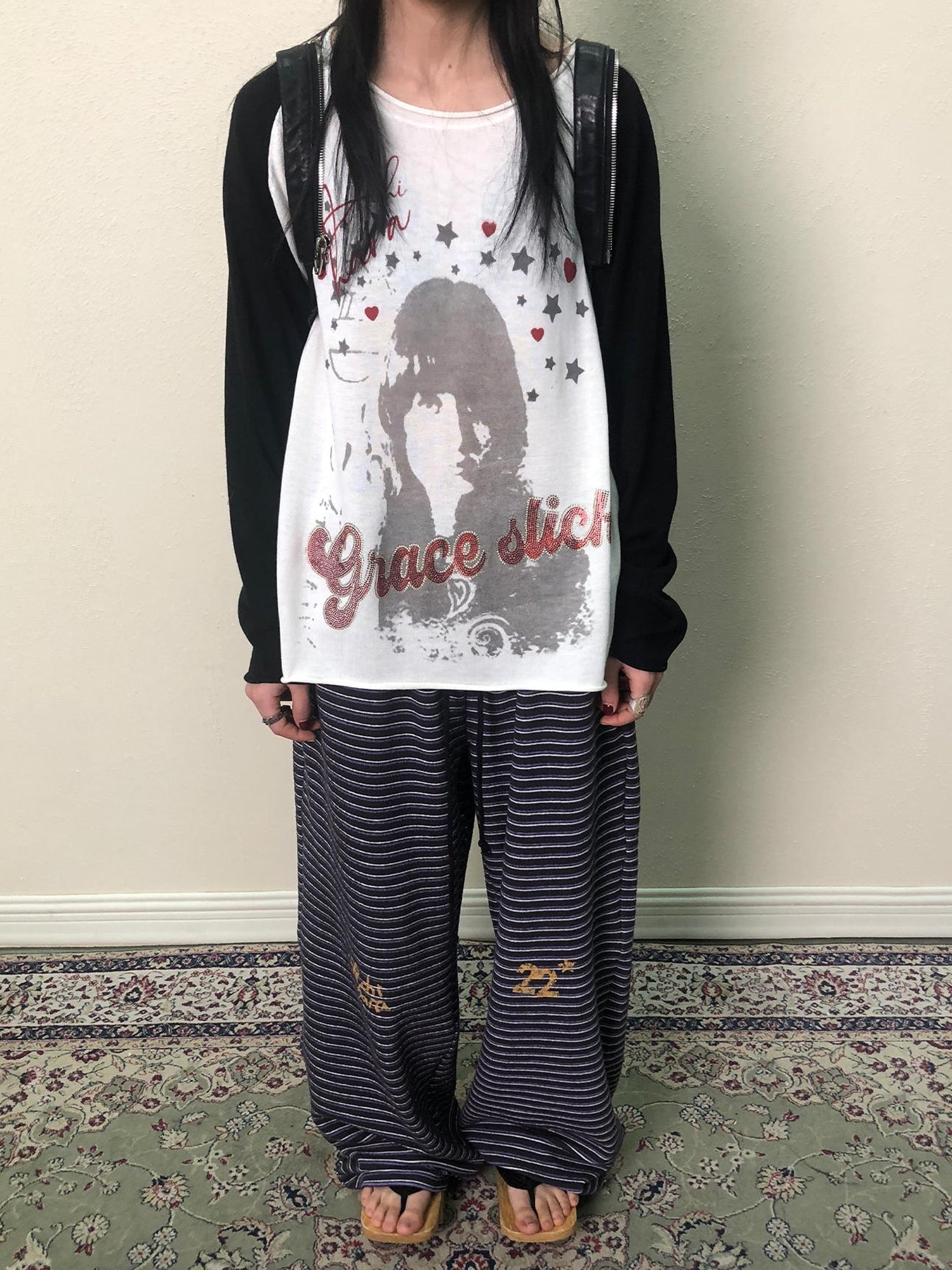 Achihara Breton Star Stripe Wide Leg Pants