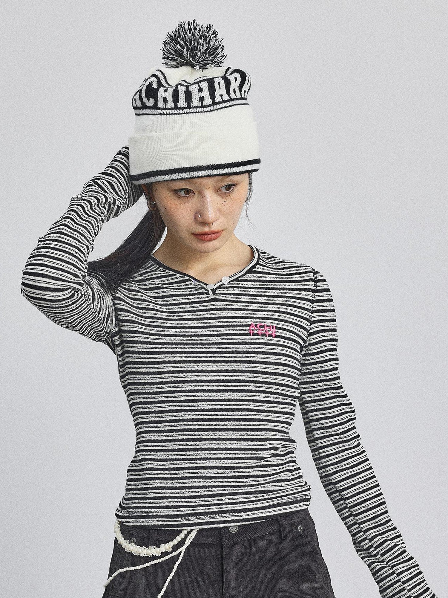 Achihara Breton Striped Long-Sleeve Tee