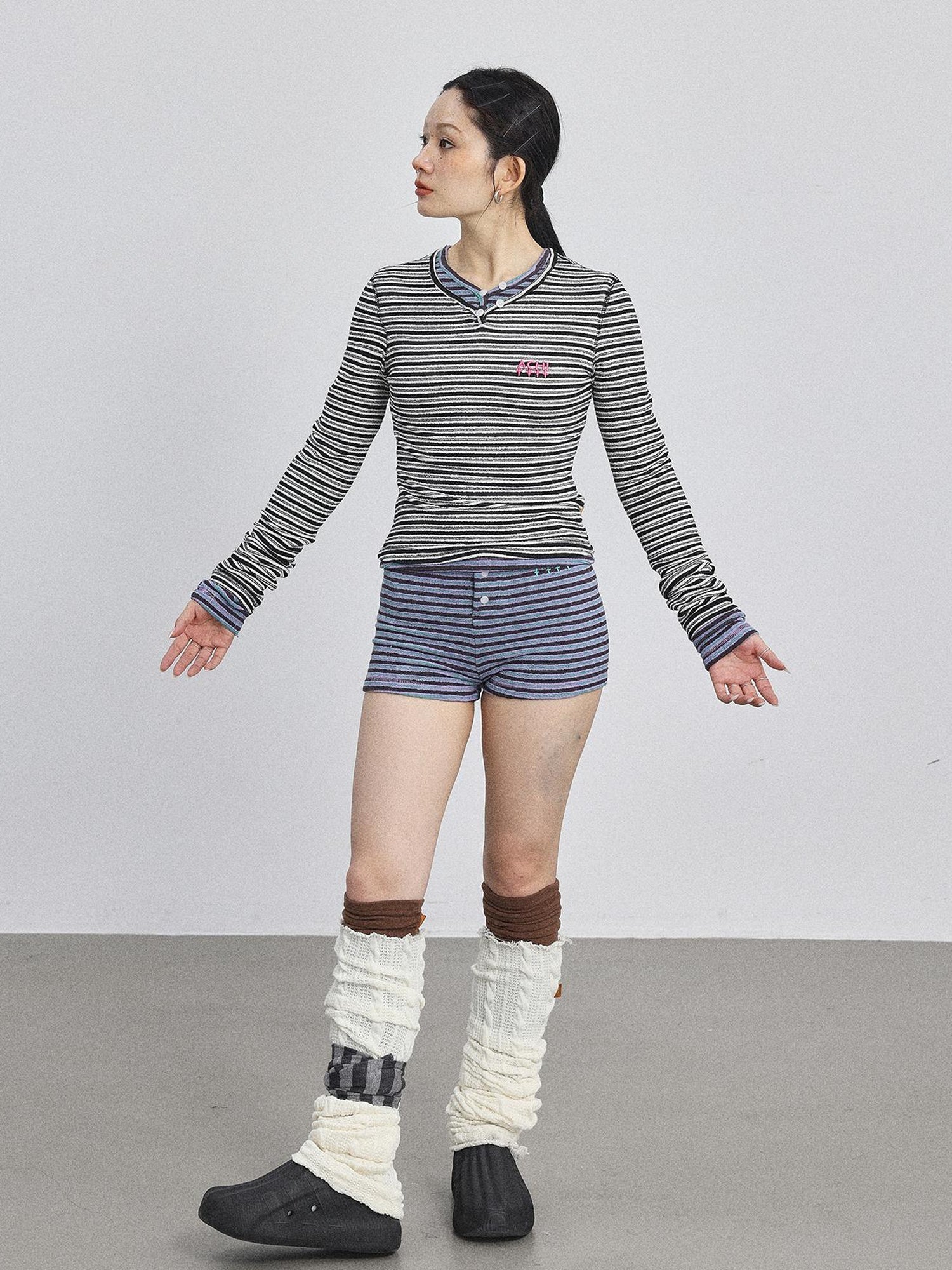 Achihara Breton Striped Long-Sleeve Tee