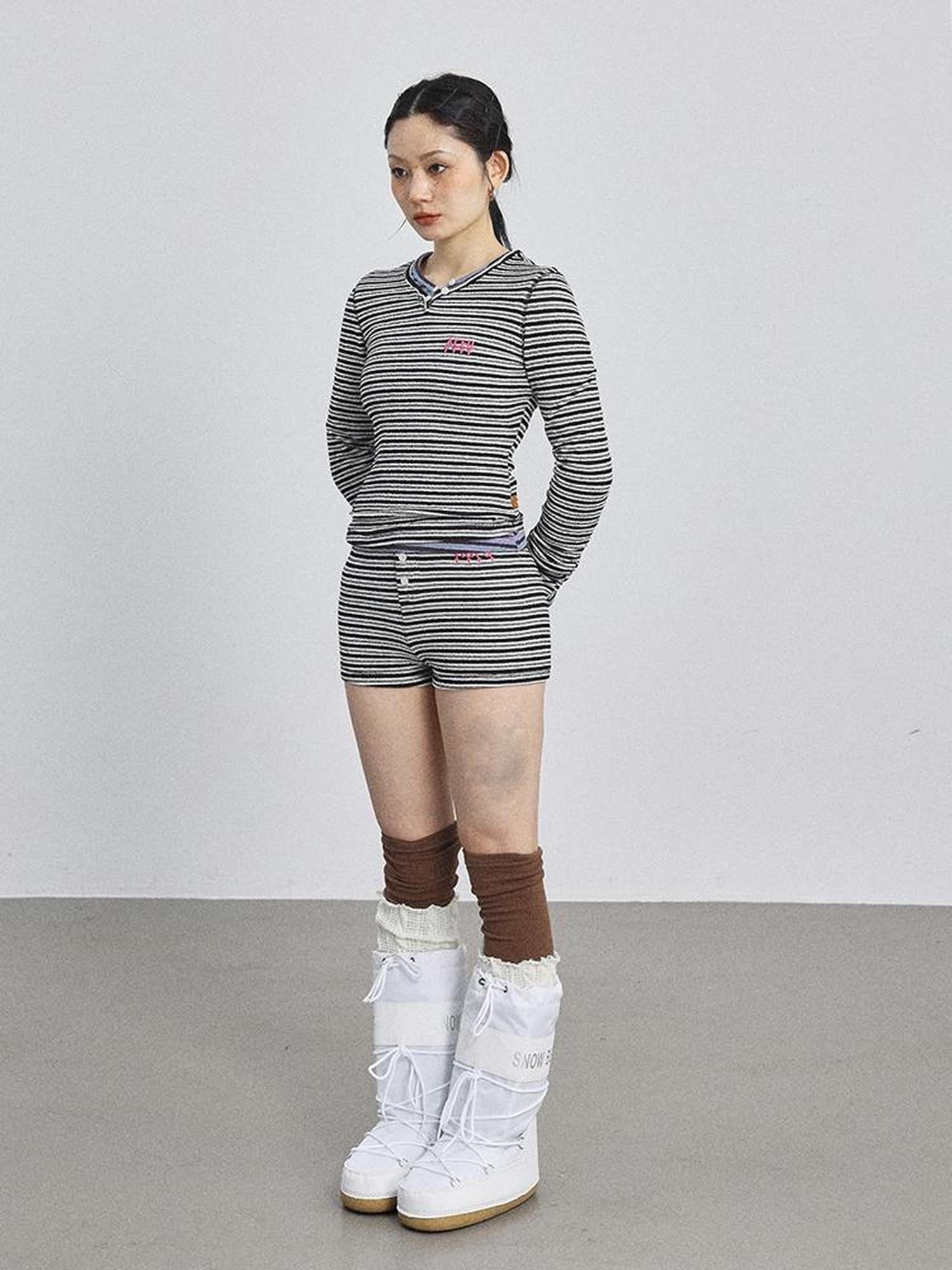 Achihara Breton Striped Long-Sleeve Tee