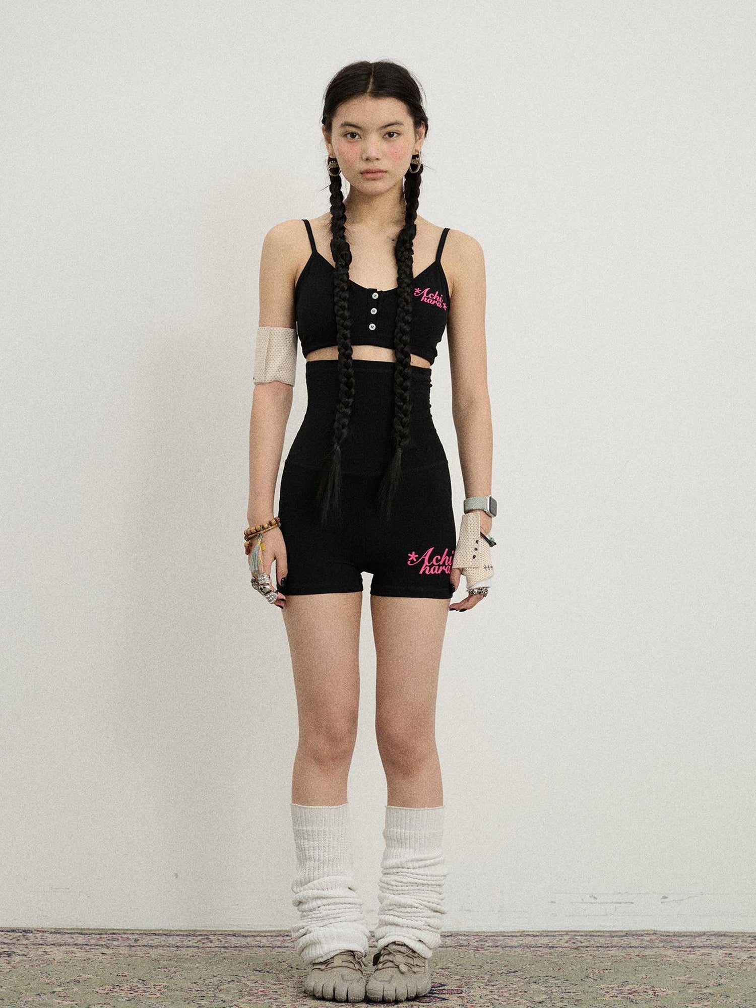 Achihara Brittany Candy Bralette V-Neck T-Shirt Long-Sleeve