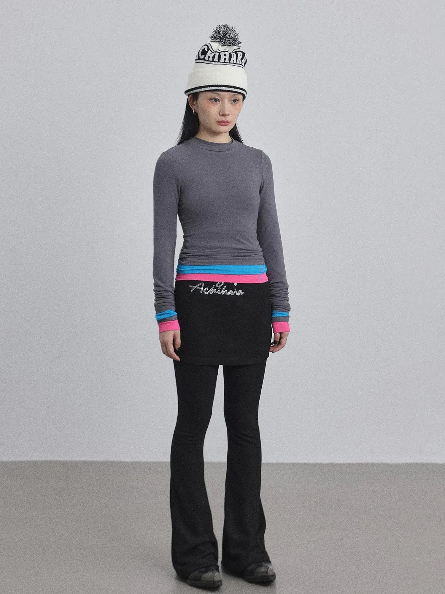 Brittany Flared Leggings Winter Warm High Waist Stretch Pants