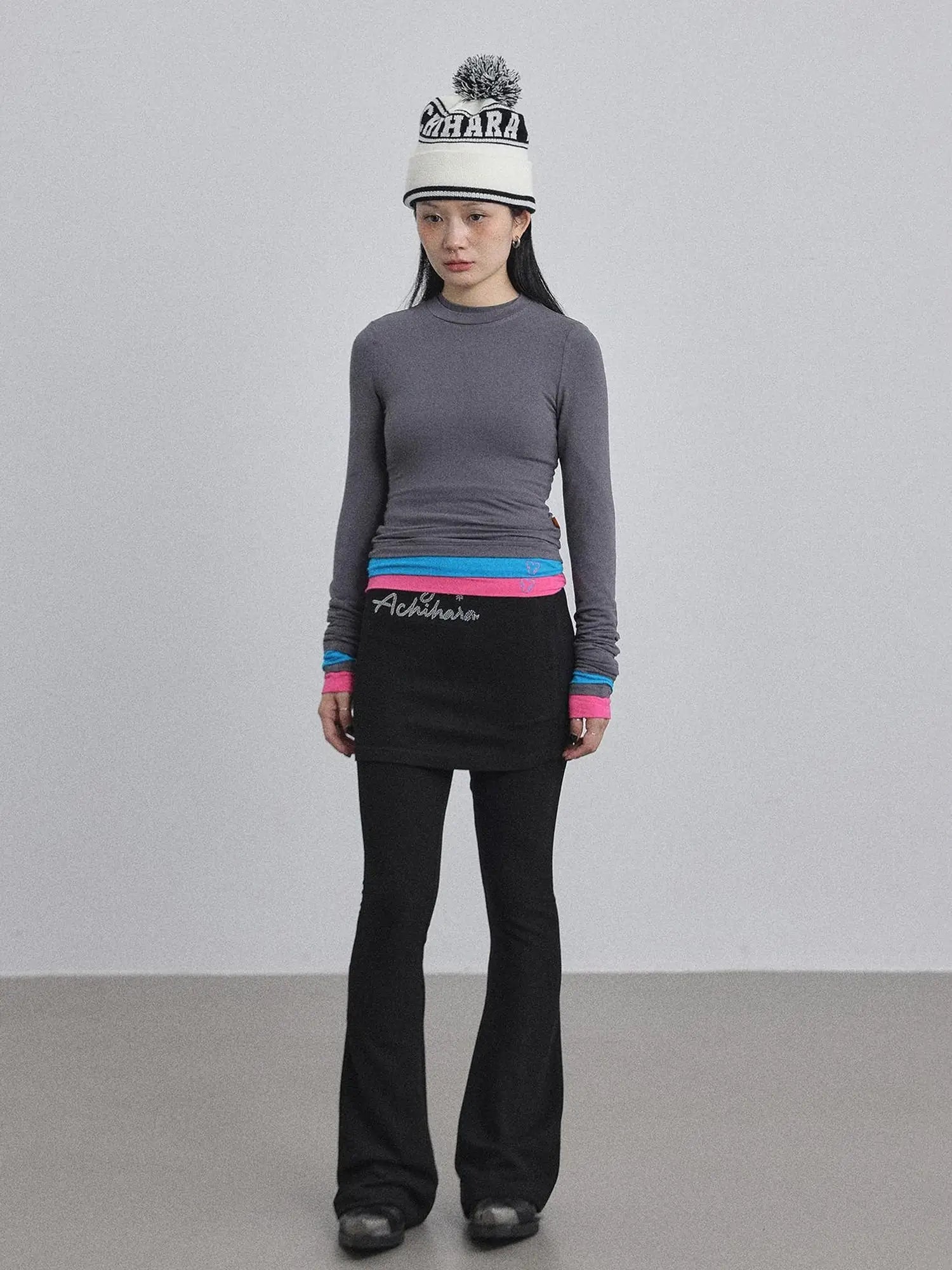 Brittany Flared Leggings Winter Warm High Waist Stretch Pants