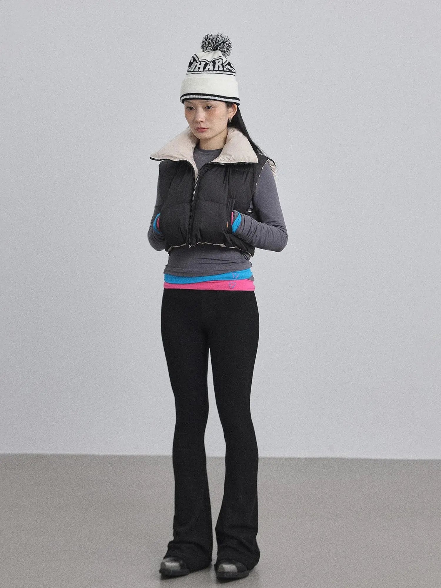 Brittany Flared Leggings Winter Warm High Waist Stretch Pants