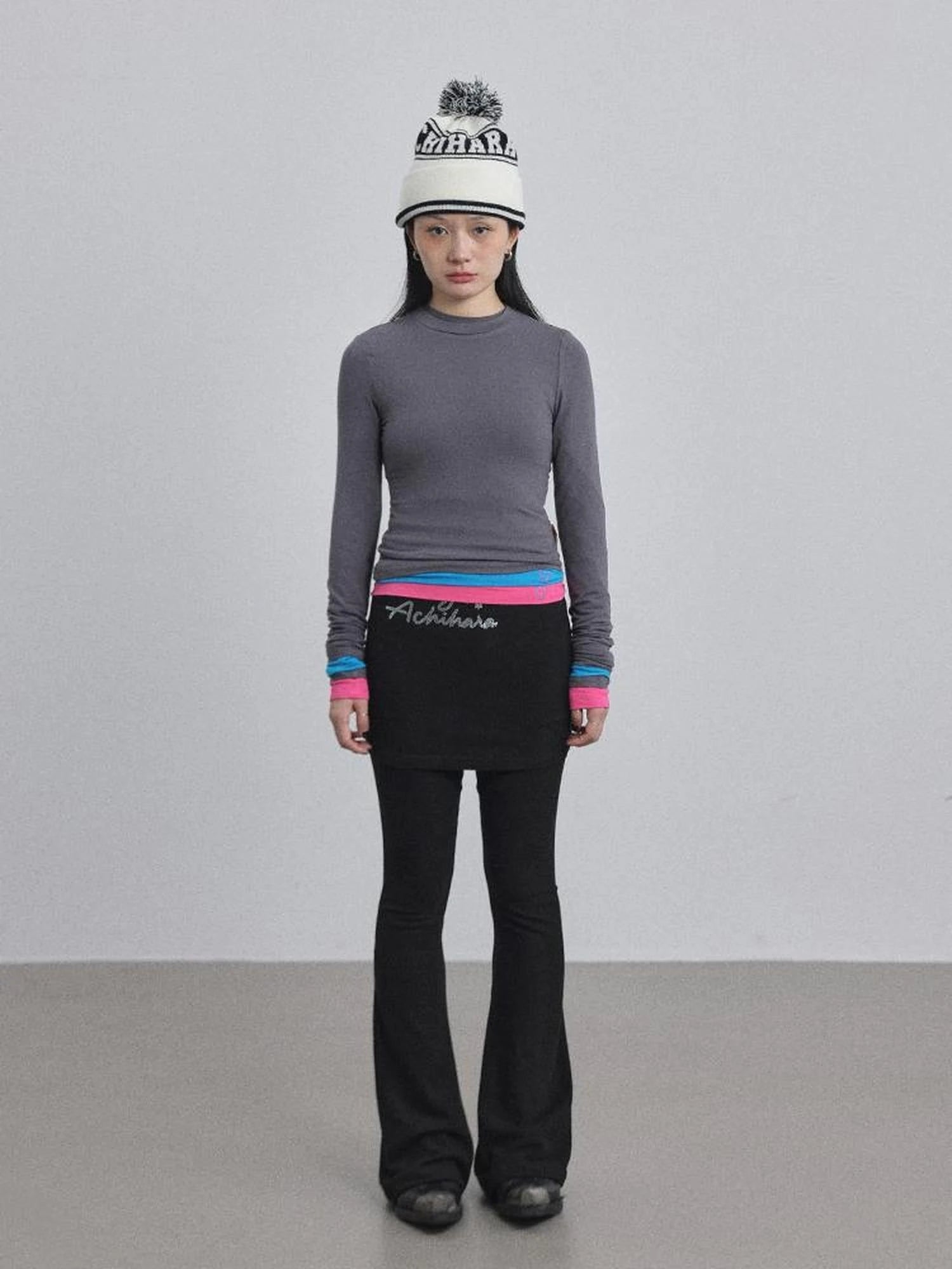 Brittany Flared Leggings Winter Warm High Waist Stretch Pants