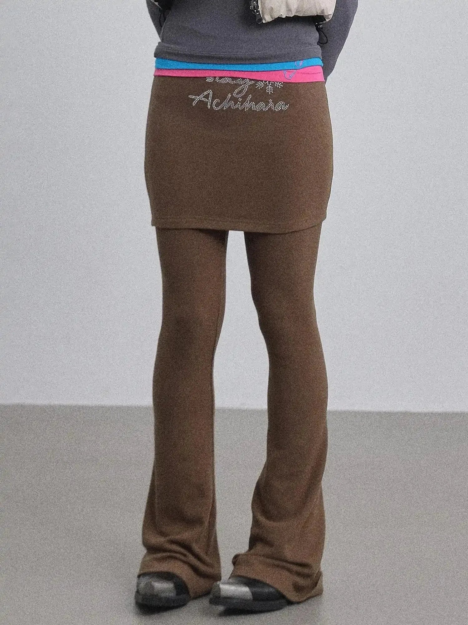 Brittany Flared Leggings Winter Warm High Waist Stretch Pants