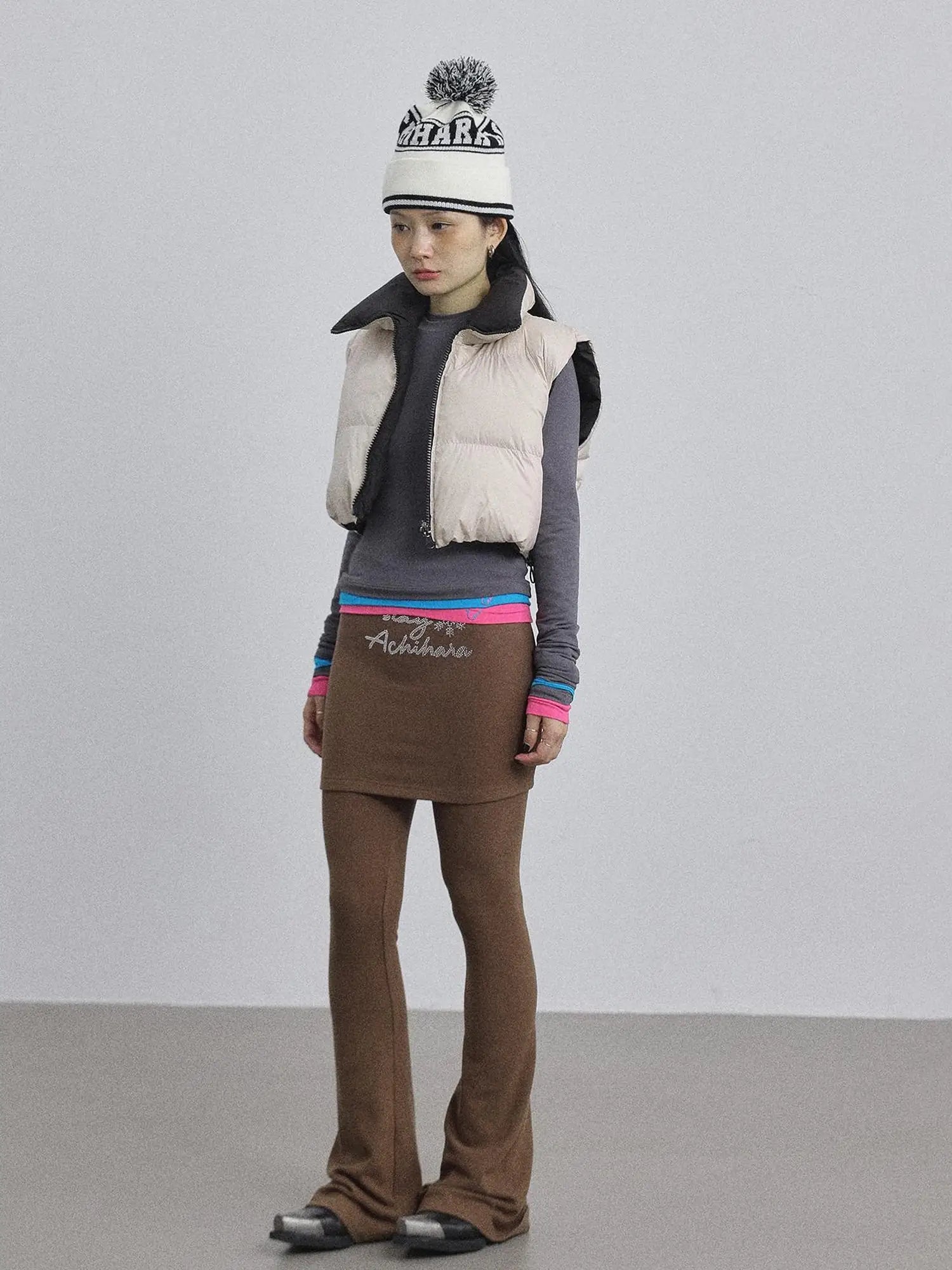 Brittany Flared Leggings Winter Warm High Waist Stretch Pants