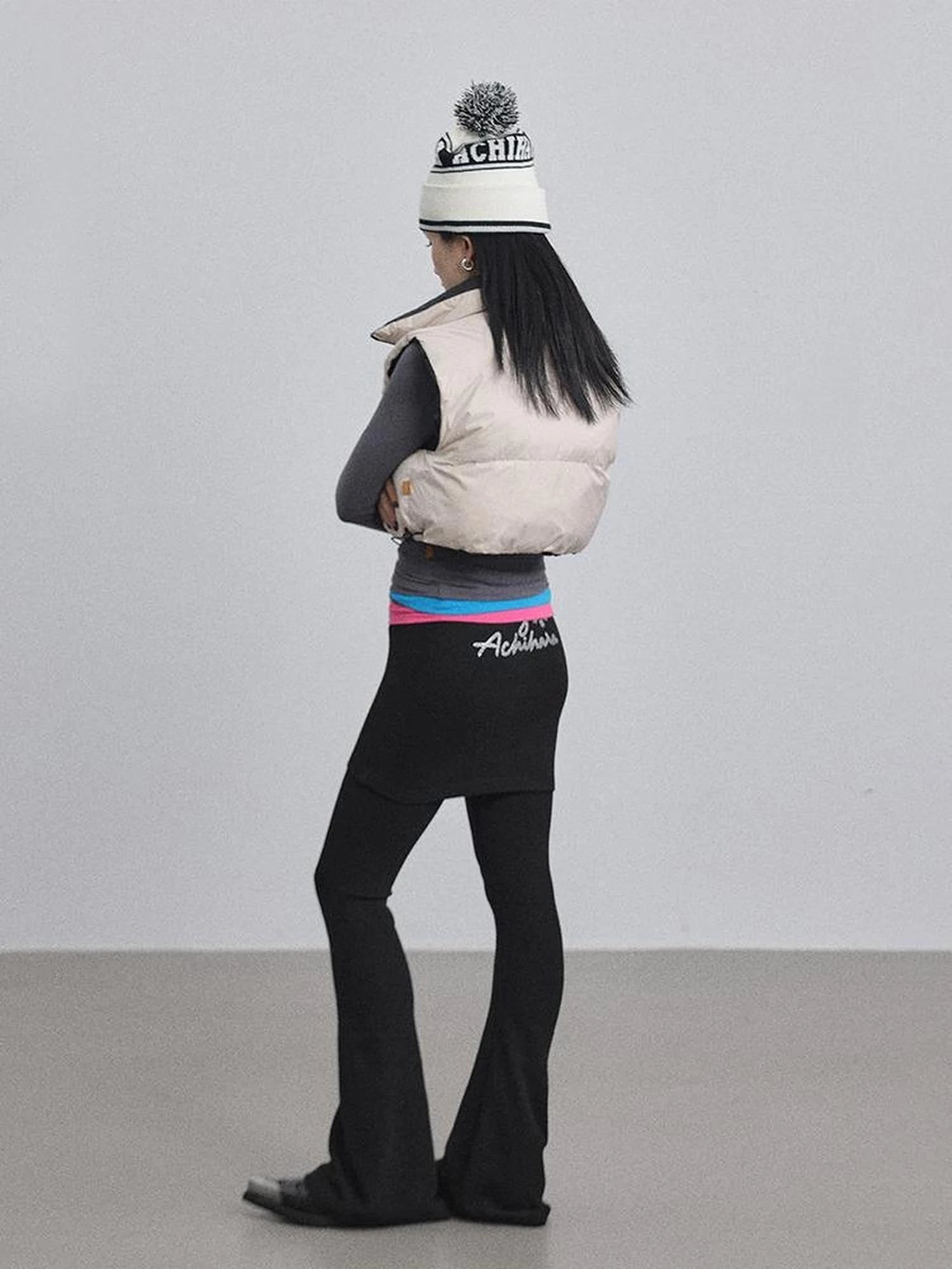 Brittany Flared Leggings Winter Warm High Waist Stretch Pants
