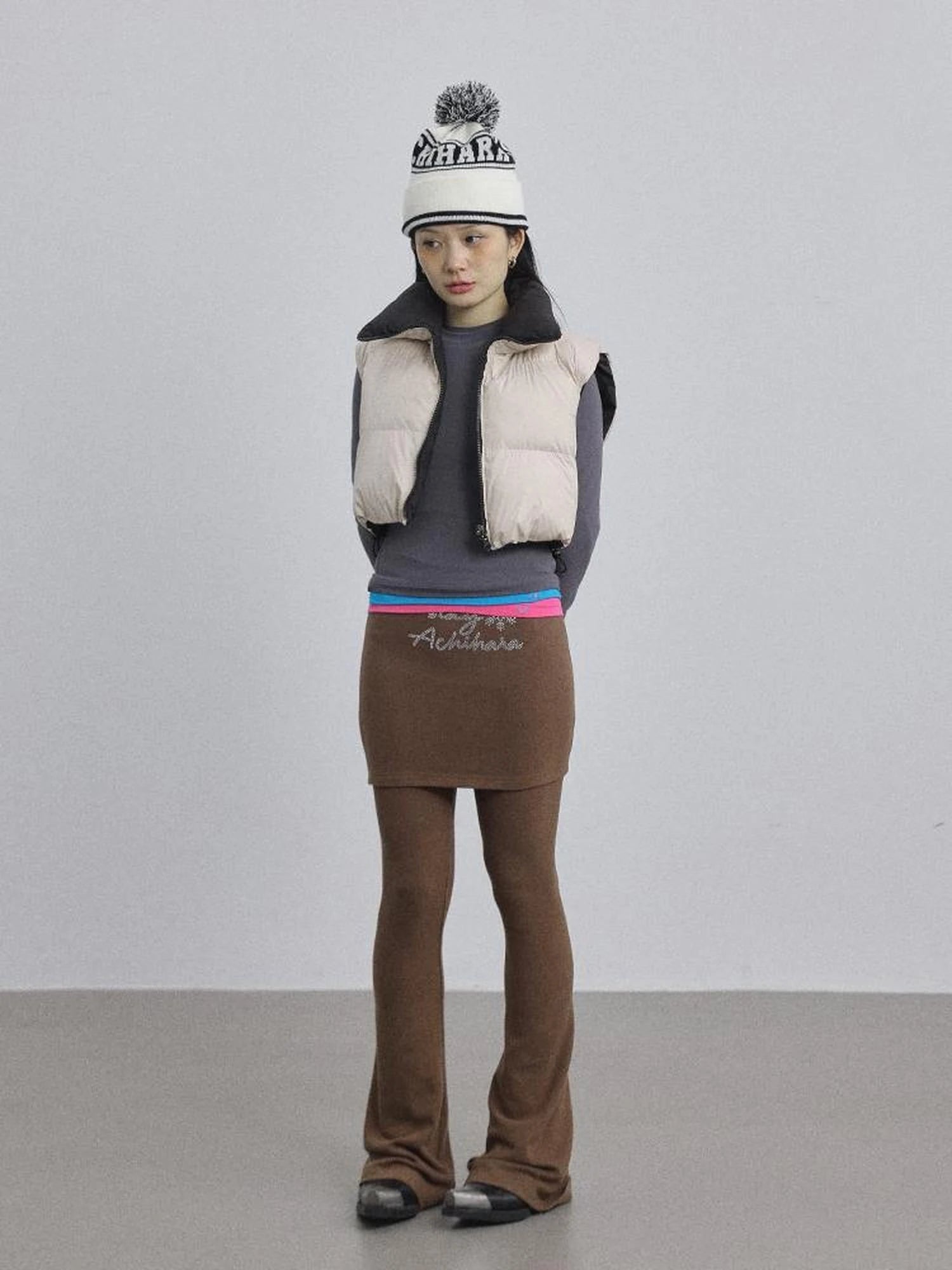 Brittany Flared Leggings Winter Warm High Waist Stretch Pants