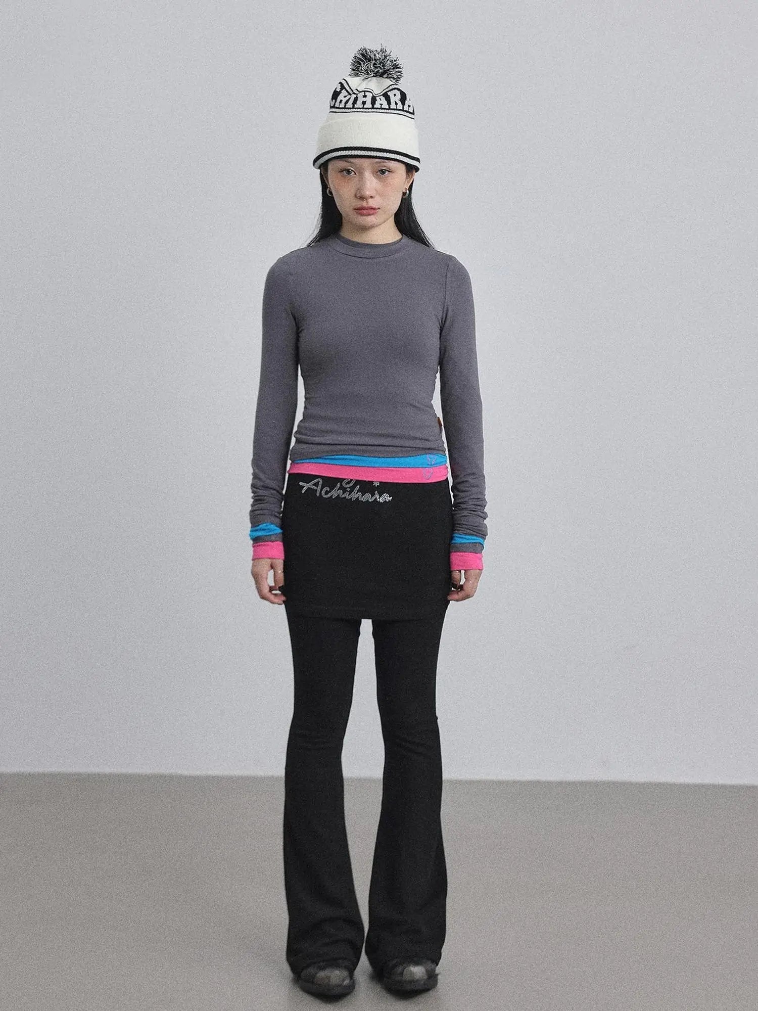 Brittany Flared Leggings Winter Warm High Waist Stretch Pants