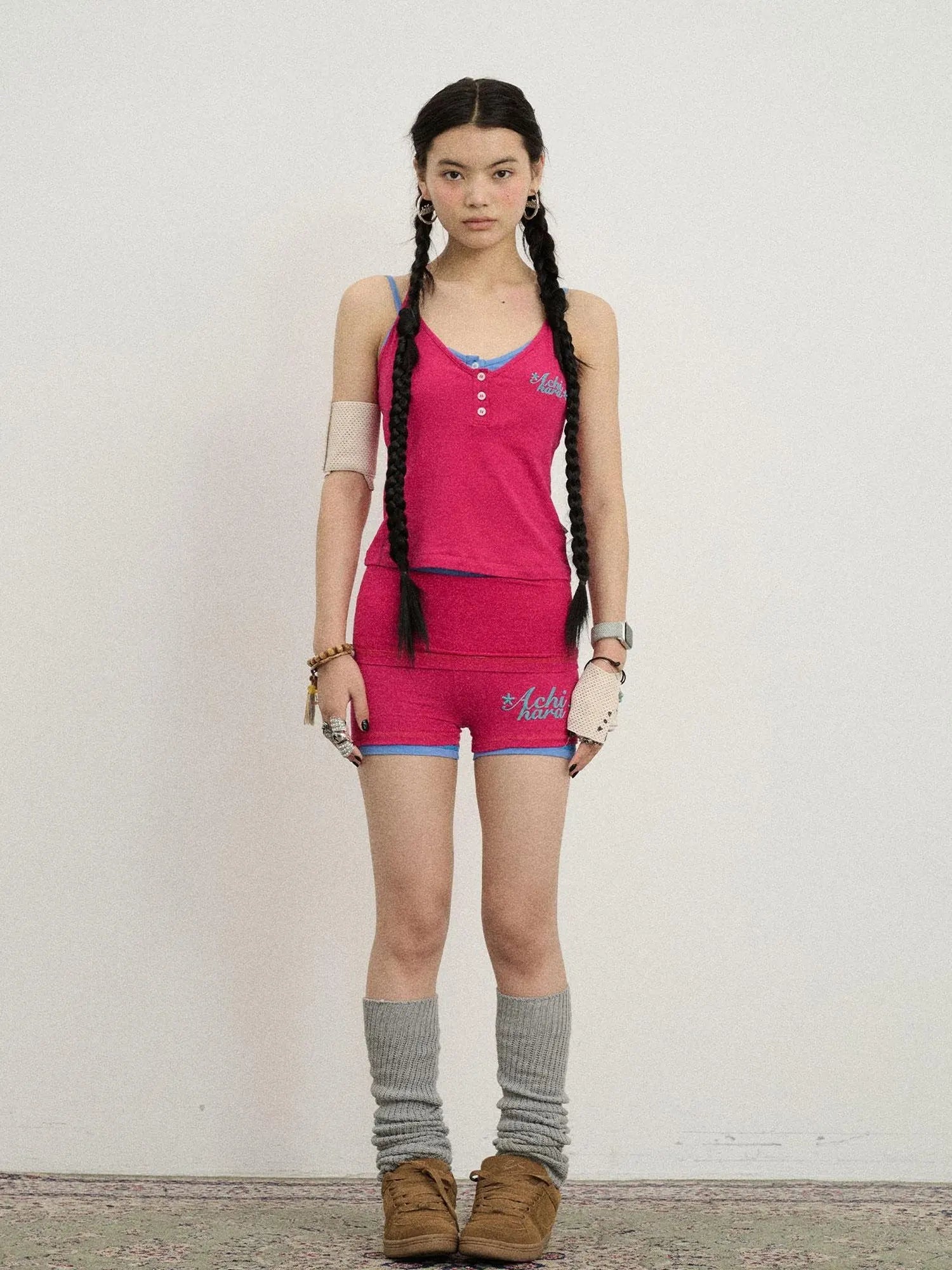 Brittany Soft Cotton Knit High Waisted Shorts