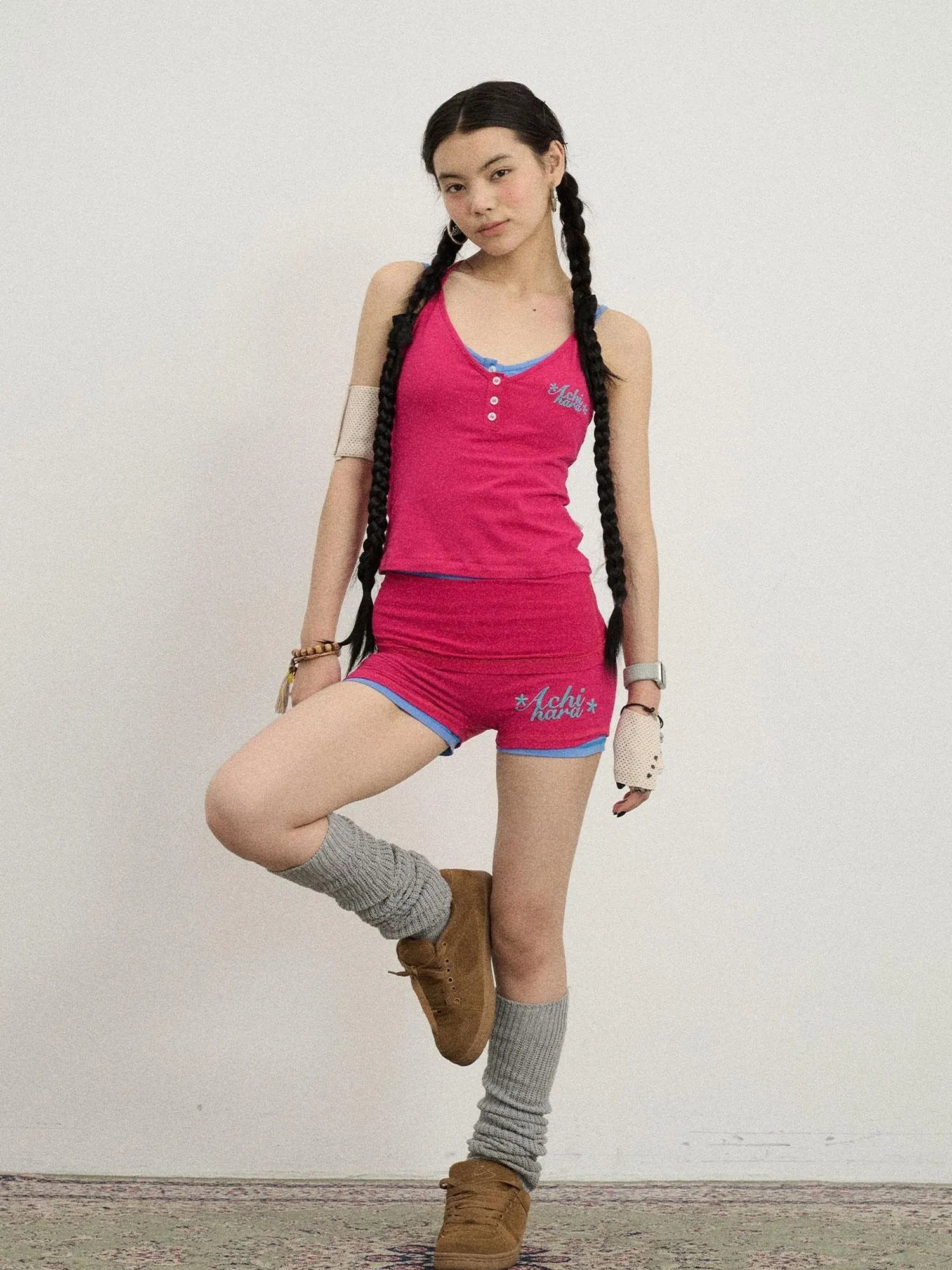 Brittany Soft Cotton Knit High Waisted Shorts
